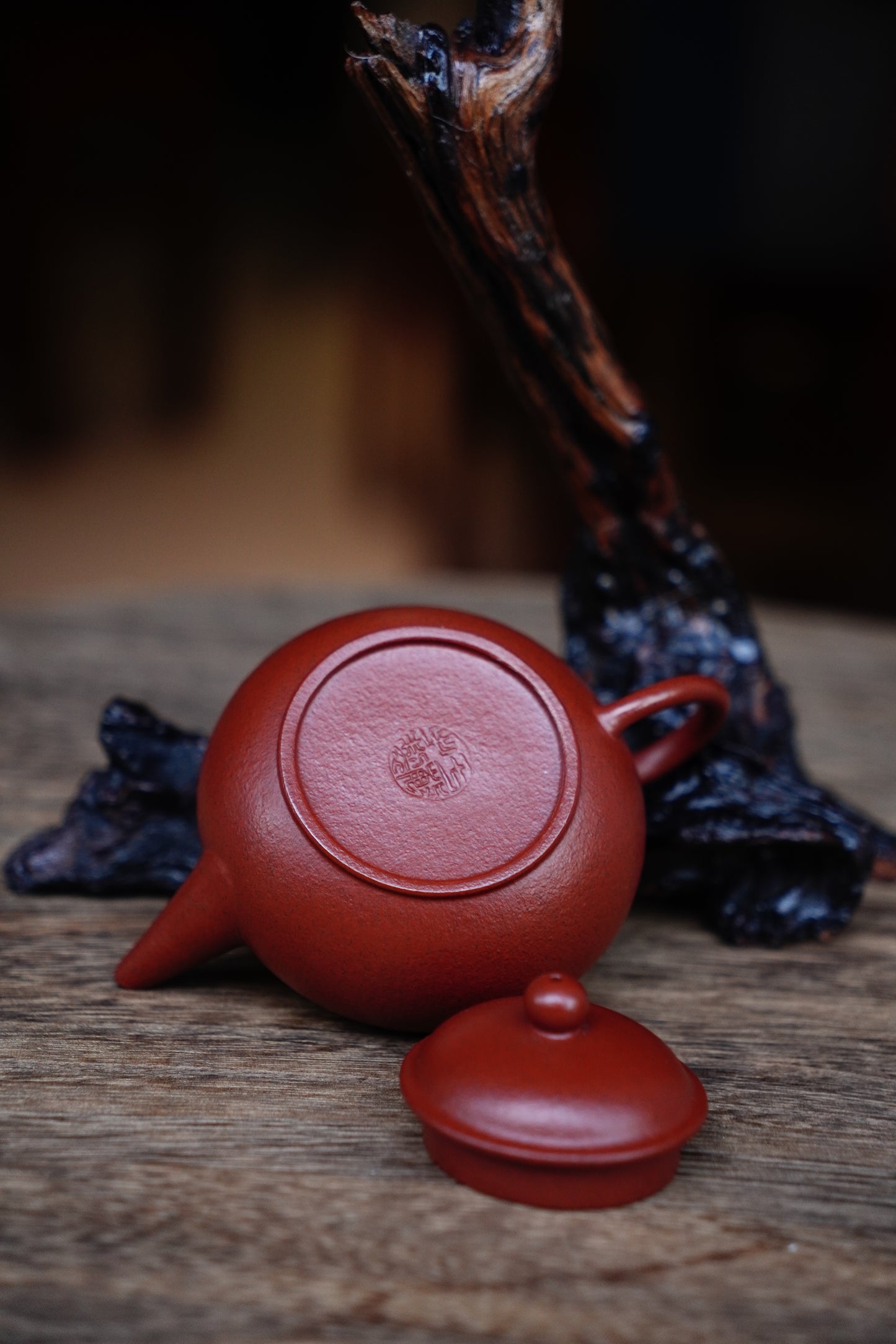 Full-Handmade Shuiping teapot, Old zhuni clay, 130ml Collectible Zen Traditional Chinese Tea Art