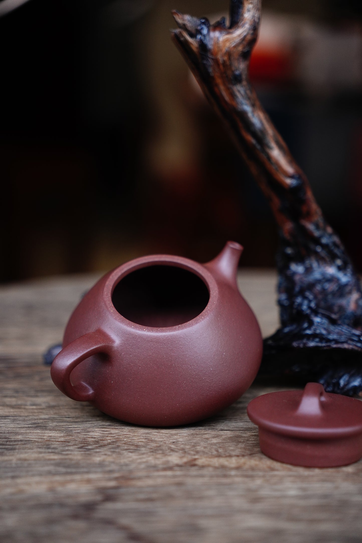 Full-Handmade Xinzhou shipiao teapot, Purple clay, 130ml Collectible Zen Traditional Chinese Tea Art