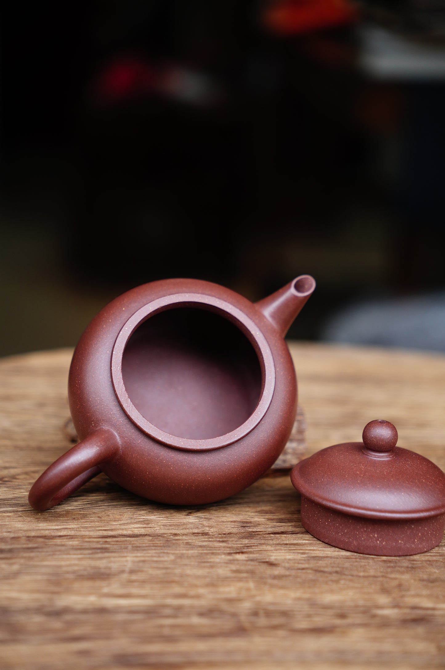Yixing Zisha Purple Clay Teapot 150ml, Shui Ping Style , Handmade in China, Perfect for Oolong & Pu'er Tea