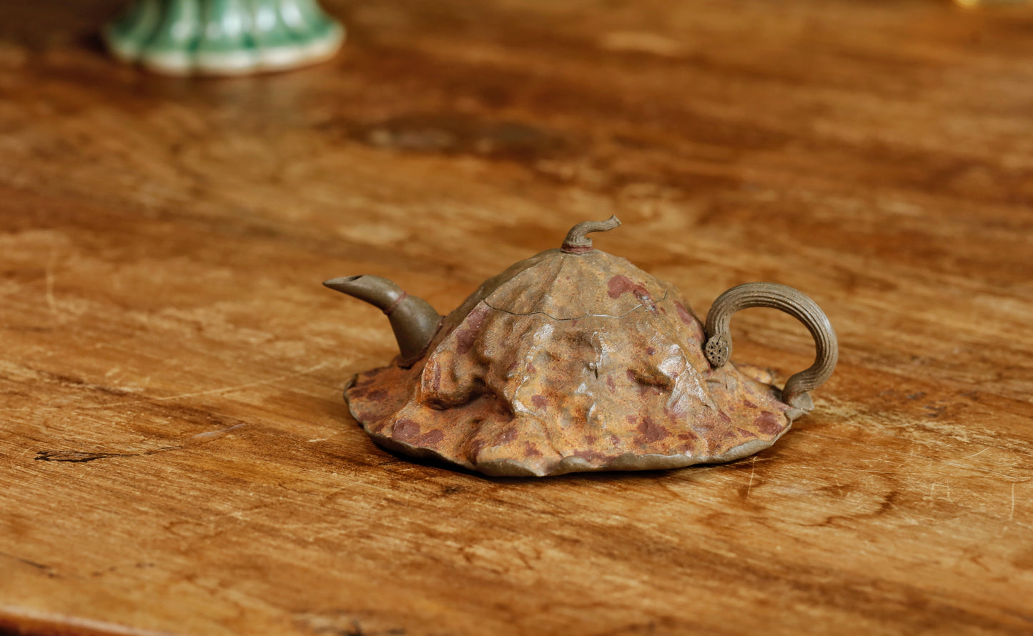 Lotus Seedpod Teapot 130ml - Handmade Yixing Zisha Clay Qingduanni Mud - Purple Clay Teapot, Gongfu Tea Art, Chinese Handcrafted Teaware