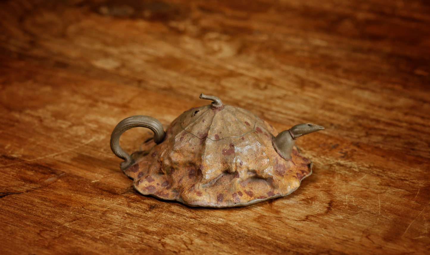 Lotus Seedpod Teapot 130ml - Handmade Yixing Zisha Clay Qingduanni Mud - Purple Clay Teapot, Gongfu Tea Art, Chinese Handcrafted Teaware