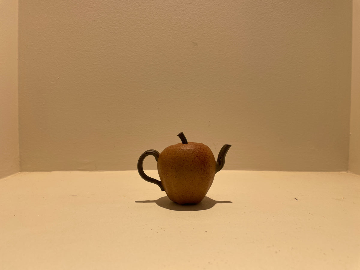 Handmade Apple teapot 110ml Yixing zisha teapot Yellow Jiangpo clay, Green Duan clay