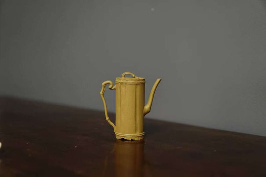 Bamboo teapot yellow gold clay 100ML