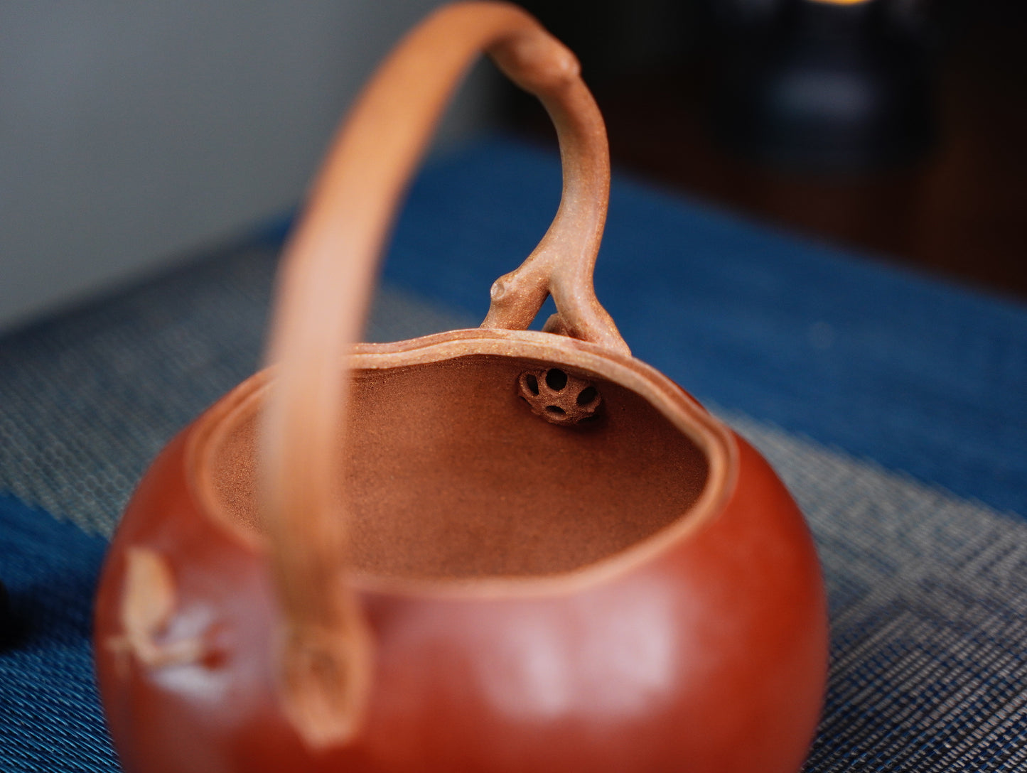 Persimmon Teapot, Ceramic Teapot, Fruit Teapot, Handmade Teapot, 400ml Teapot, Small Teapot， Japanese Style, Wabi Sabi, Japanese Tea