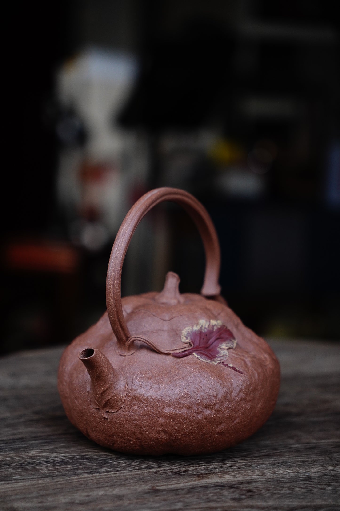 Handmade Yixing Zisha Pumpkin Teapot, Huang Jiangpo Clay, 500ml Chinese Tea Set