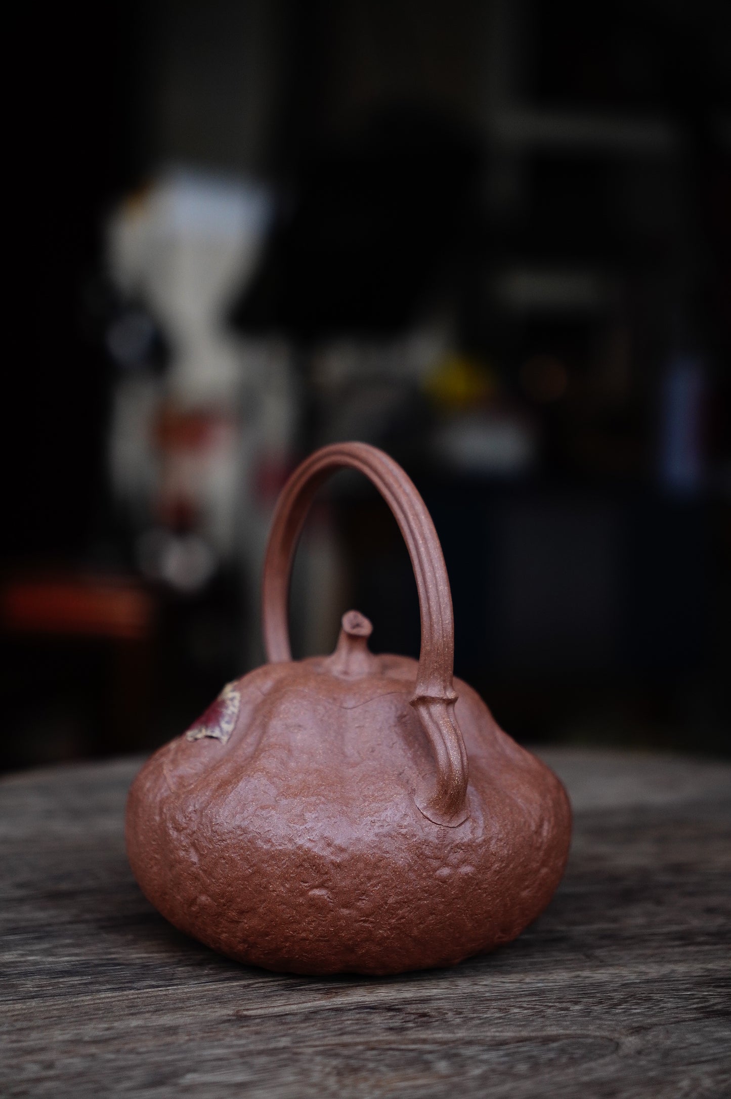 Handmade Yixing Zisha Pumpkin Teapot, Huang Jiangpo Clay, 500ml Chinese Tea Set