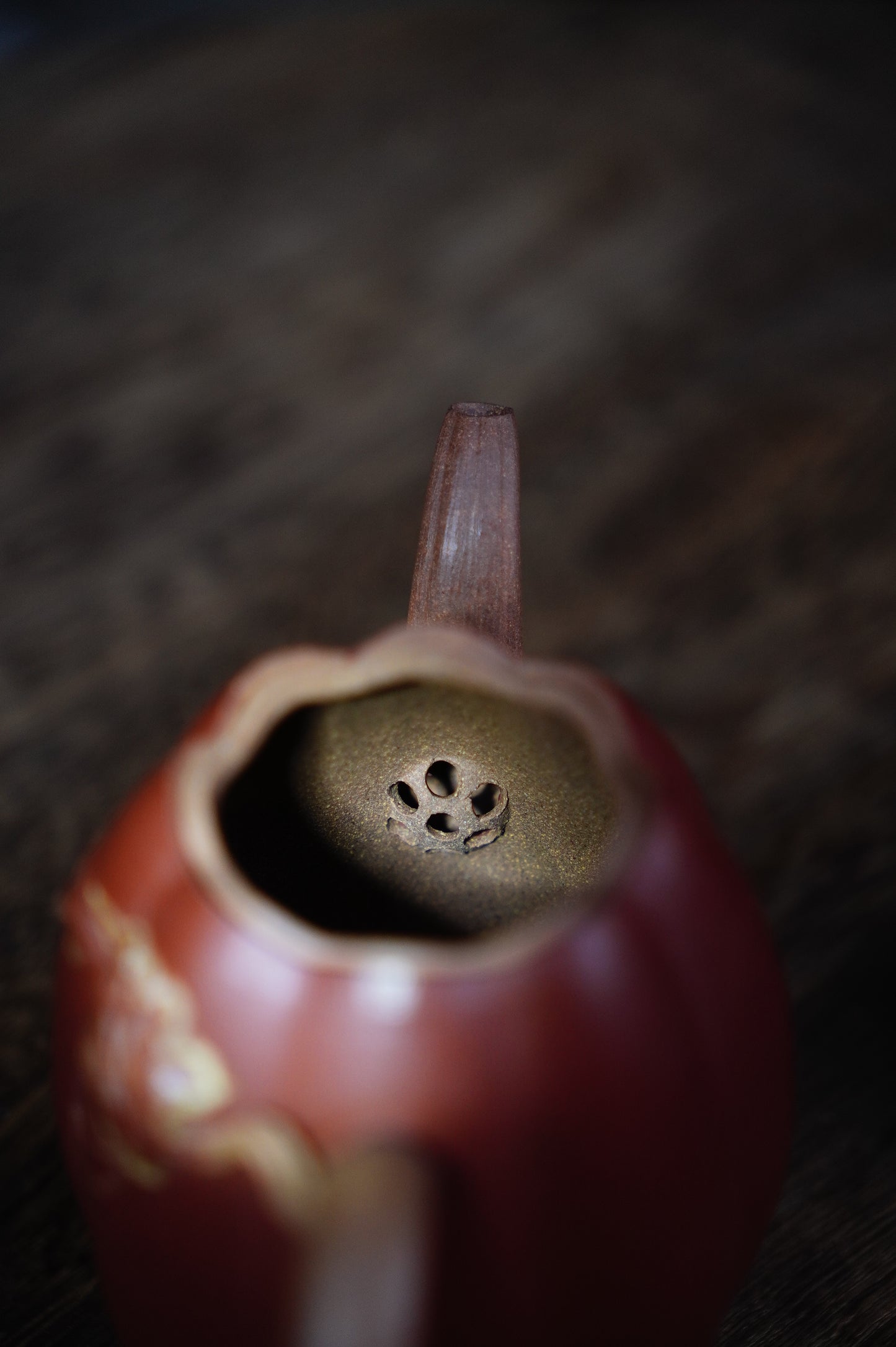 Handmade Yixing Tellow jianpo clay and da hong pao Clay Pumpkin Teapot, 180ml | Artistic Purple Clay Teapot, Gong Fu Cha, Unique Tea Ceremony