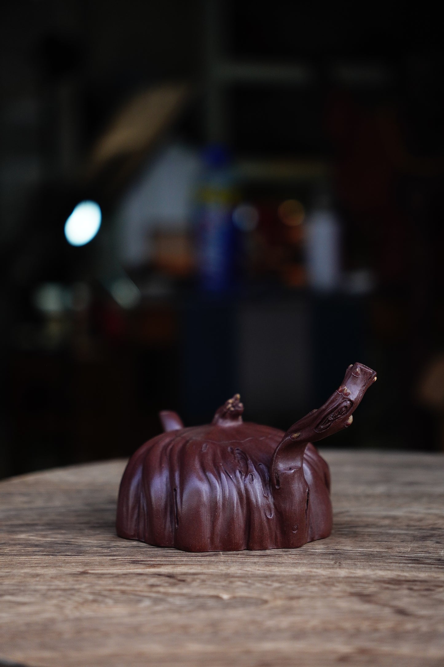 Natural Tree Stump Teapot Full handmade Unique Gift |Nature-Inspired Zisha Art | Unique Tree Trunk Design | Collectible Gongfu Teaware