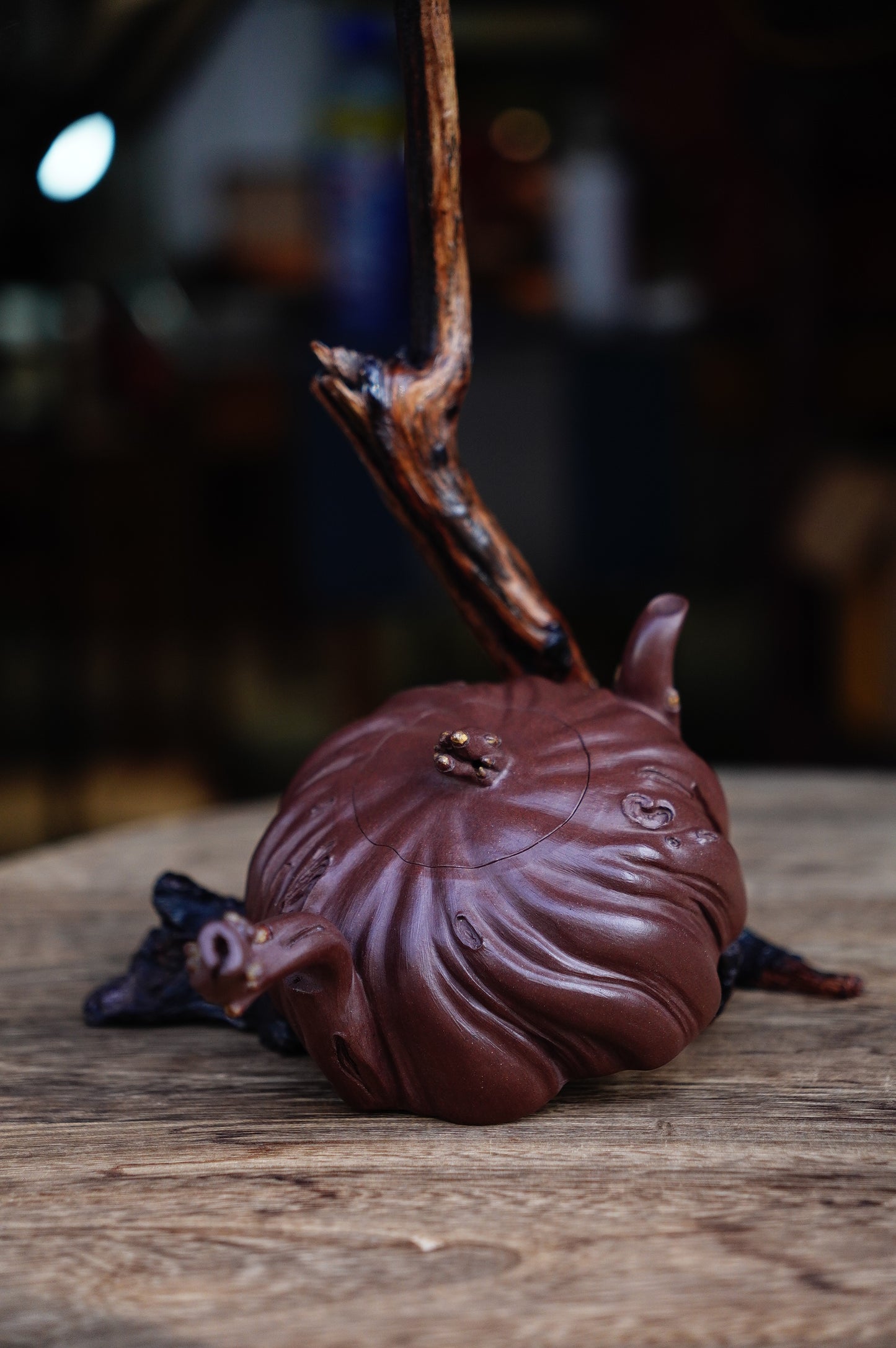 Natural Tree Stump Teapot Full handmade Unique Gift |Nature-Inspired Zisha Art | Unique Tree Trunk Design | Collectible Gongfu Teaware