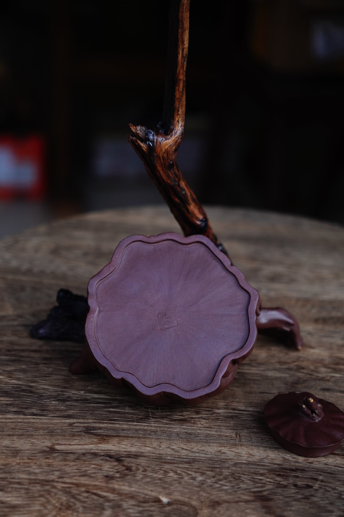 Natural Tree Stump Teapot Full handmade Unique Gift |Nature-Inspired Zisha Art | Unique Tree Trunk Design | Collectible Gongfu Teaware
