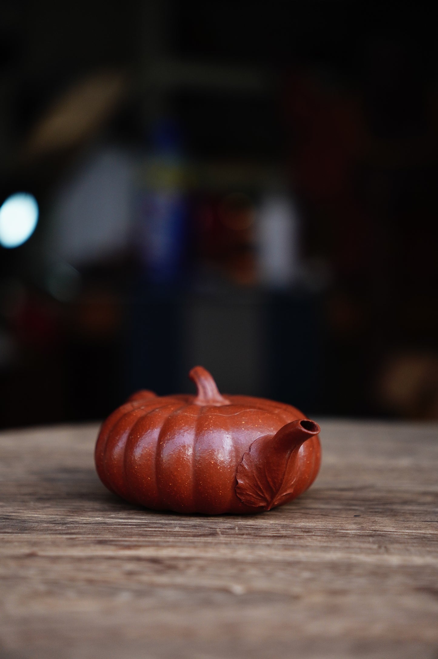 Handmade Pumpkin teapot, Yellow Jiangpo clay 150ml Yixing Zisha clay