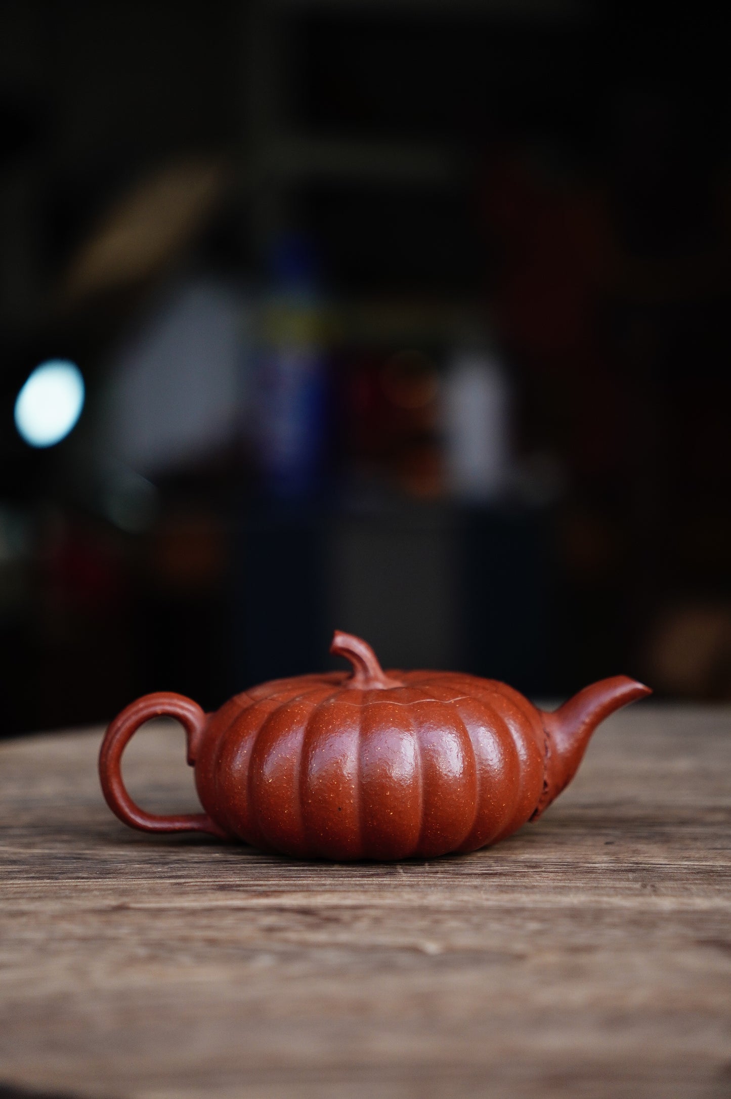 Handmade Pumpkin teapot, Yellow Jiangpo clay 150ml Yixing Zisha clay