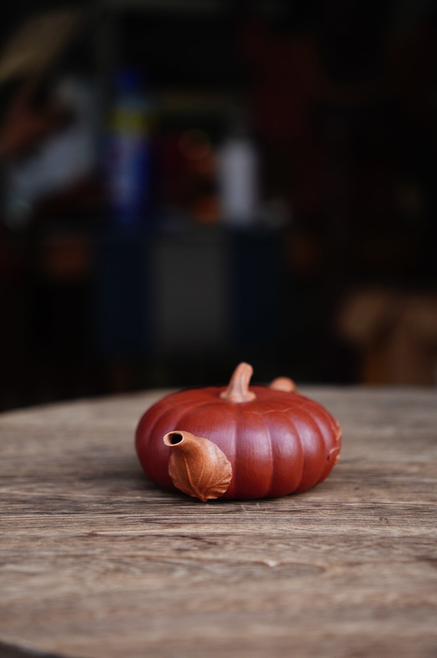 Handmade Pumpkin teapot, Yellow Jiangpo clay 150ml Yixing Zisha clay