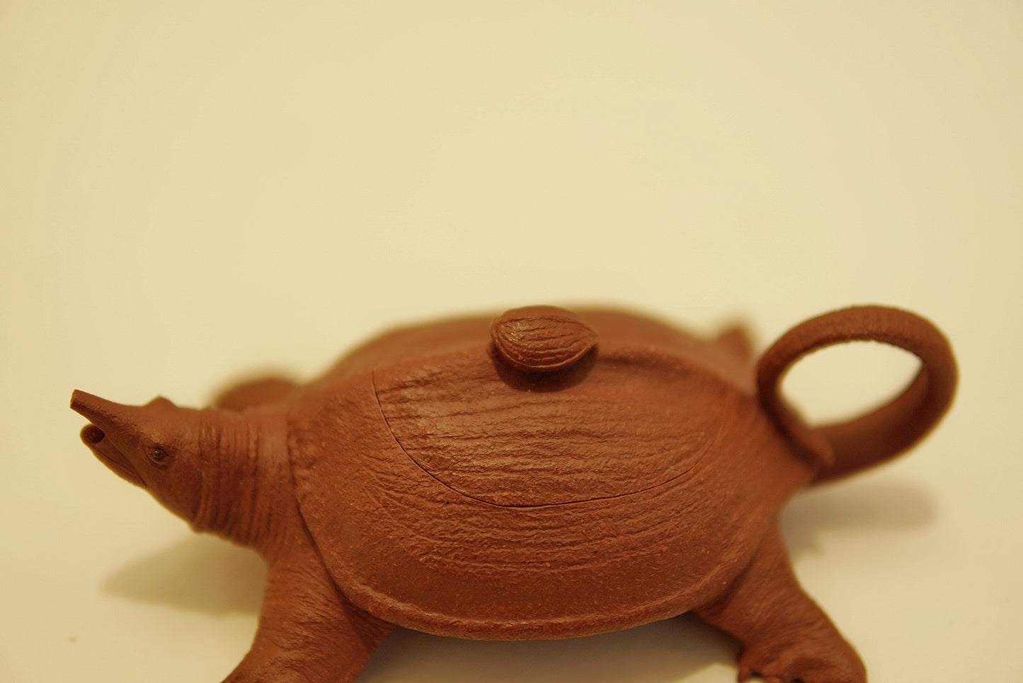 Small Yixing Zisha Teapot 90 ml - Hong Jiang Po Red Clay - Beetle Shape Gongfu Tea Pot - Chinese Kung Fu Tea Set - Collectible Mini Teapot