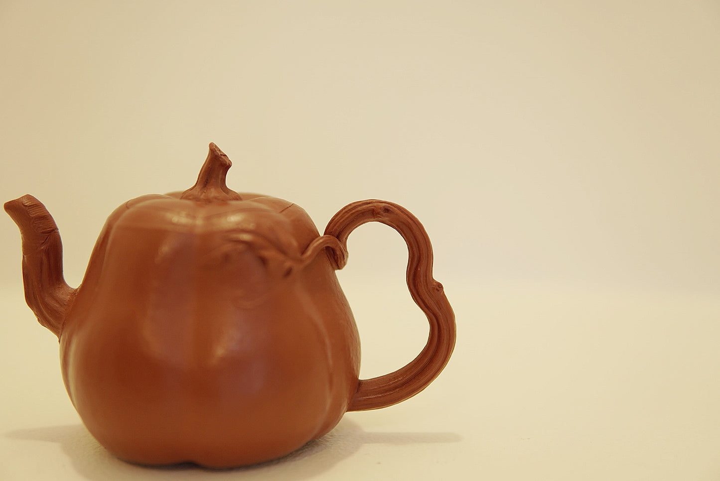 Handmade Yixing Zhu Ni Clay Pumpkin Teapot, 210ml | Artistic Purple Clay Teapot, Gong Fu Cha, Unique Tea Ceremony
