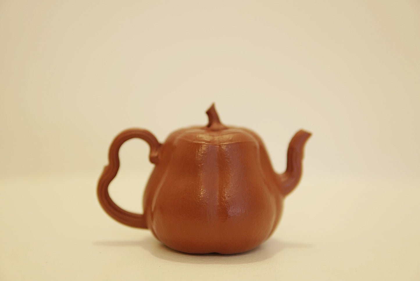 Handmade Yixing Zhu Ni Clay Pumpkin Teapot, 210ml | Artistic Purple Clay Teapot, Gong Fu Cha, Unique Tea Ceremony