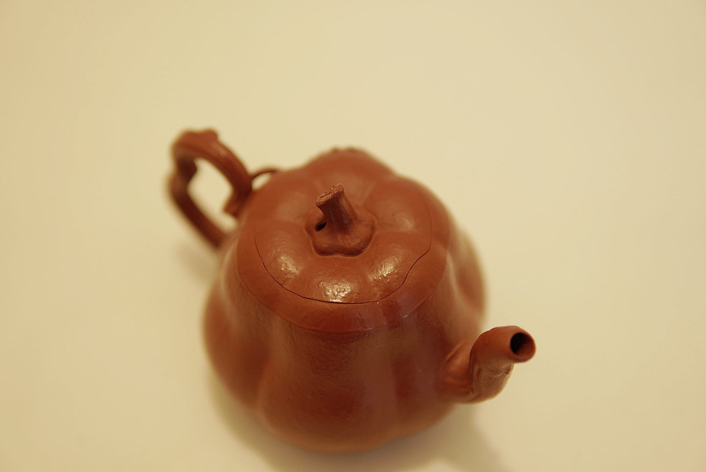 Handmade Yixing Zhu Ni Clay Pumpkin Teapot, 210ml | Artistic Purple Clay Teapot, Gong Fu Cha, Unique Tea Ceremony