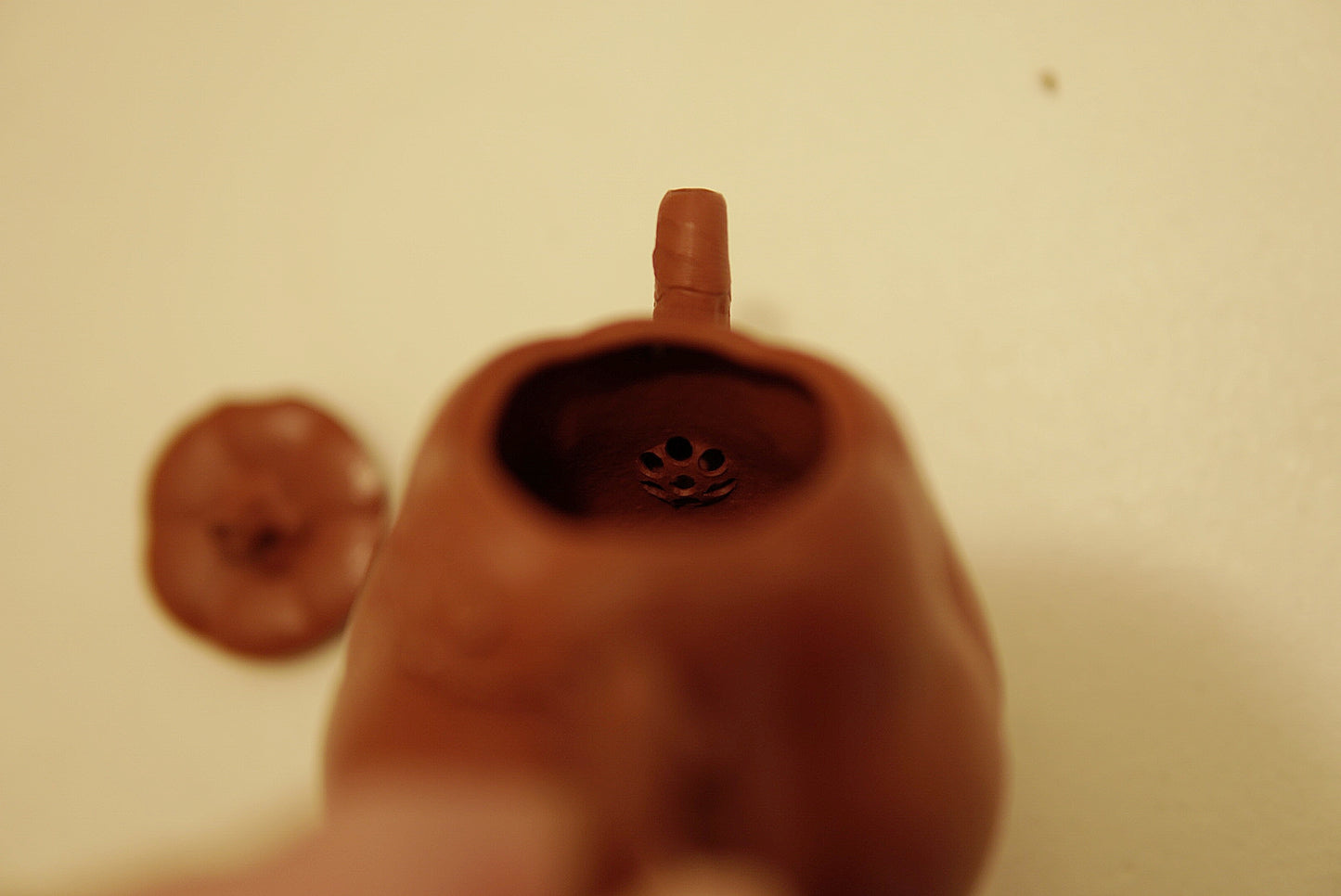 Handmade Yixing Zhu Ni Clay Pumpkin Teapot, 210ml | Artistic Purple Clay Teapot, Gong Fu Cha, Unique Tea Ceremony