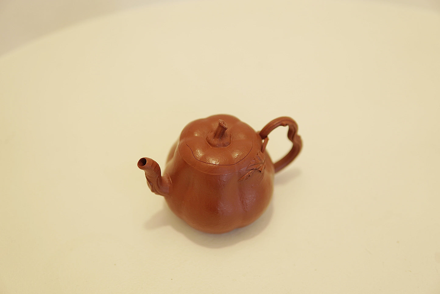 Handmade Yixing Zhu Ni Clay Pumpkin Teapot, 210ml | Artistic Purple Clay Teapot, Gong Fu Cha, Unique Tea Ceremony