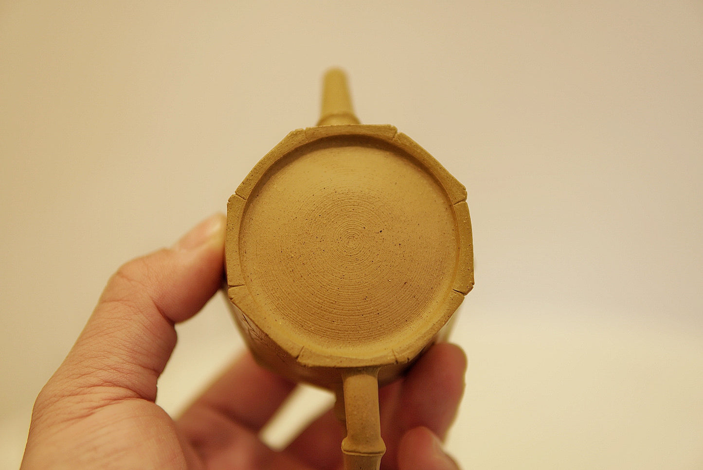 Miniature Golden Duan Ni Yixing Teapot - 70 ml Handmade  (Bafang Bamboo) Shape, Gongfu Tea Ceremony Pot, High Temperature Fired"