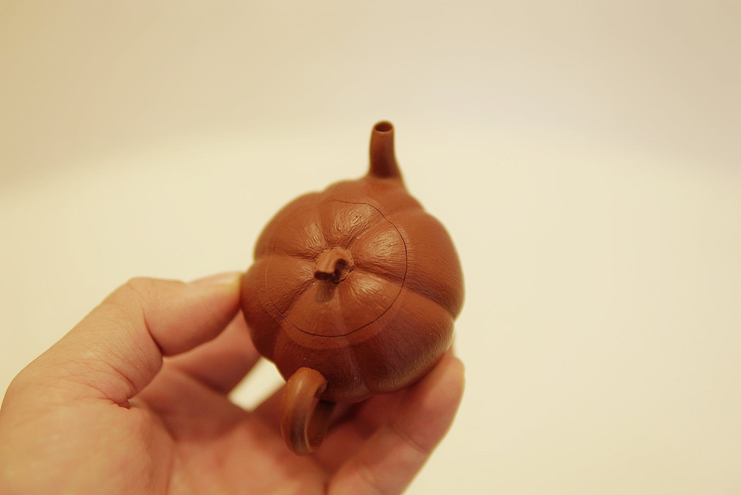 Yixing Zisha Mini Pumpkin Teapot | Nan Gua | Traditional Chinese Kung Fu Tea Pot | Hong Jiangpo Red Clay | 60 cc / 2.0 oz Tiny Teapot