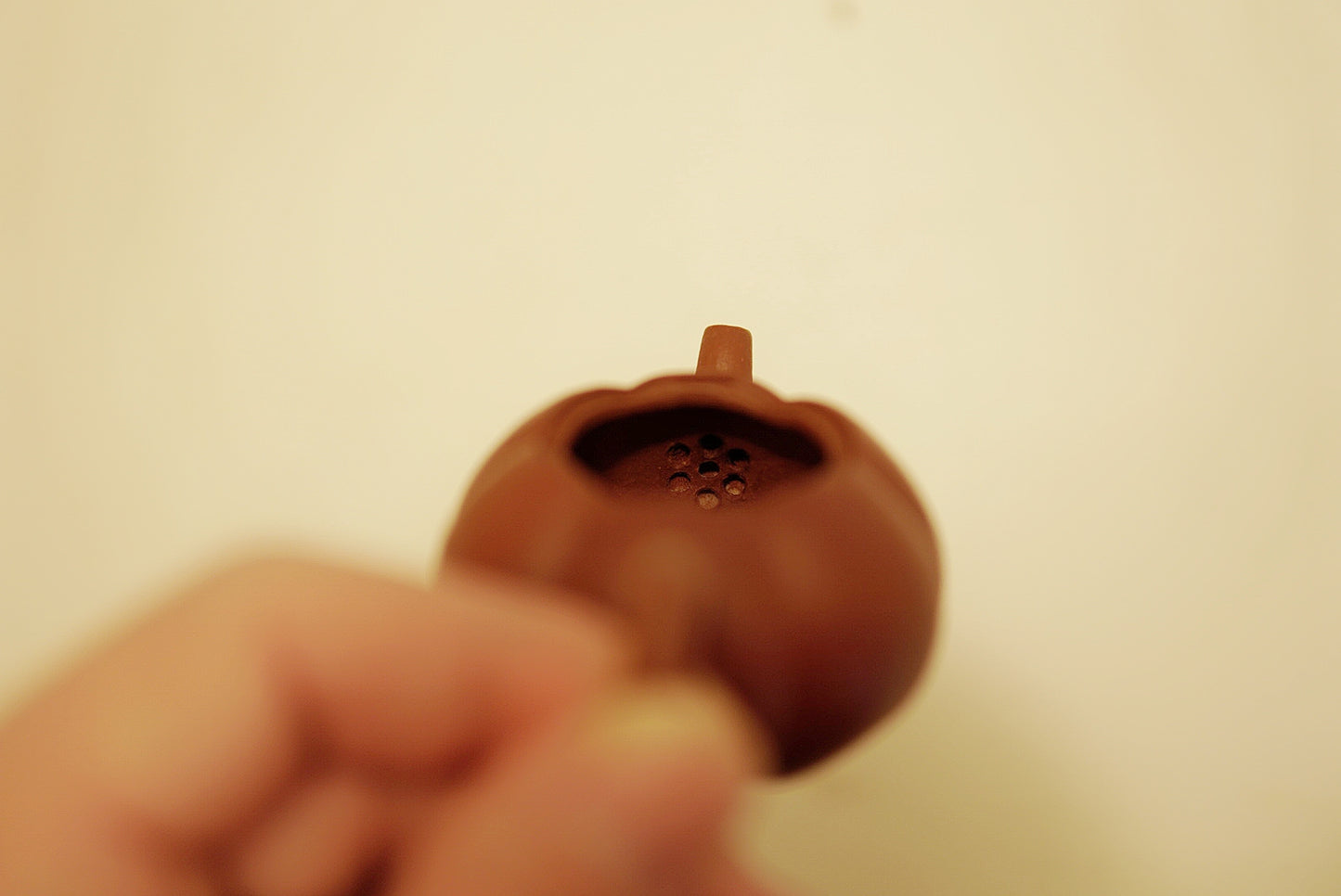 Yixing Zisha Mini Pumpkin Teapot | Nan Gua | Traditional Chinese Kung Fu Tea Pot | Hong Jiangpo Red Clay | 60 cc / 2.0 oz Tiny Teapot