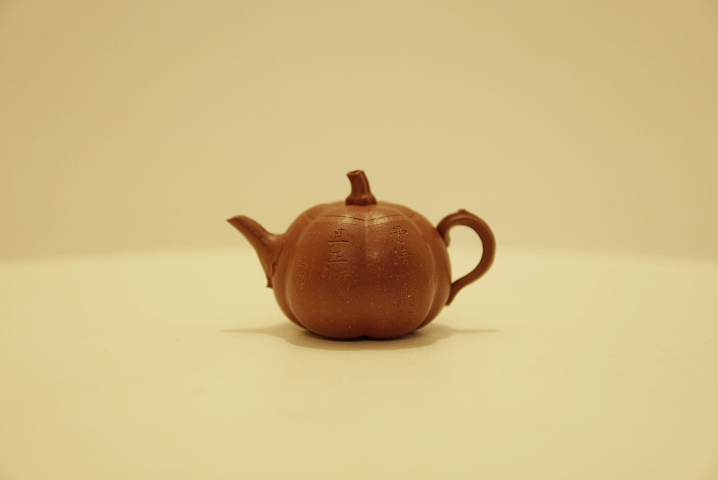Rare Red Jiangpo Clay Pumpkin Teapot, 160ml | Dongling Style Yixing Zisha, Handcrafted Purple Clay Teapot for Gongfu Tea