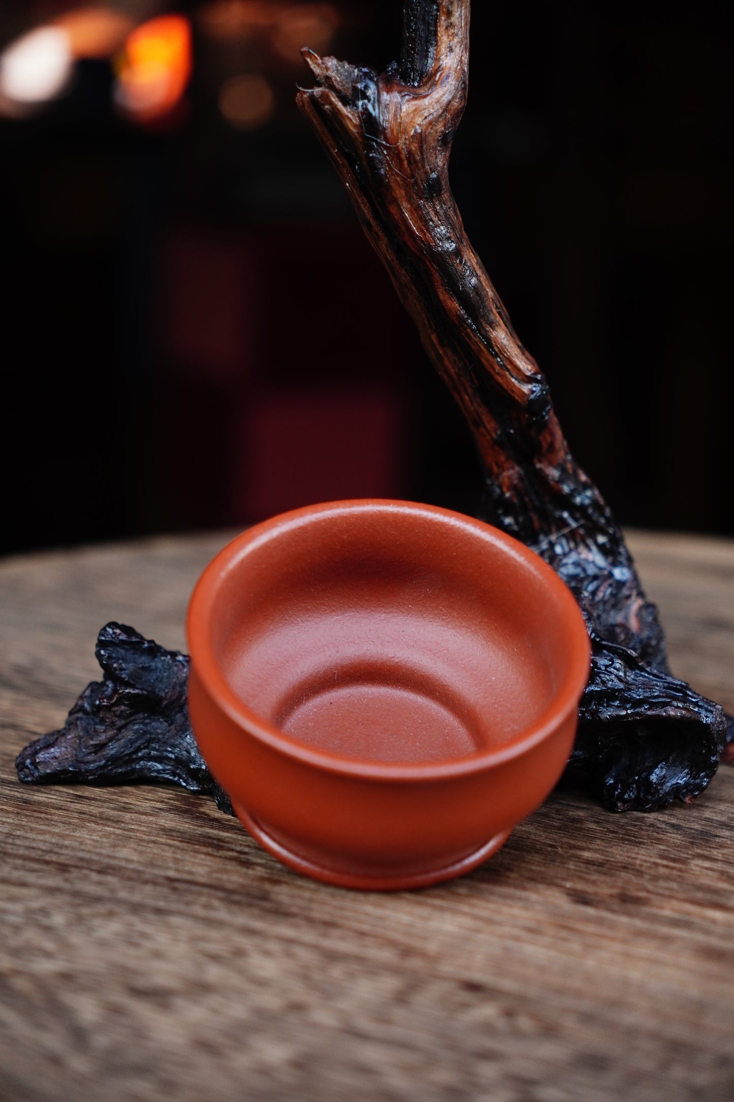 Antique-Style Zisha Teacup - Unglazed, Natural Clay Patina, Improves Tea Flavor 50ml