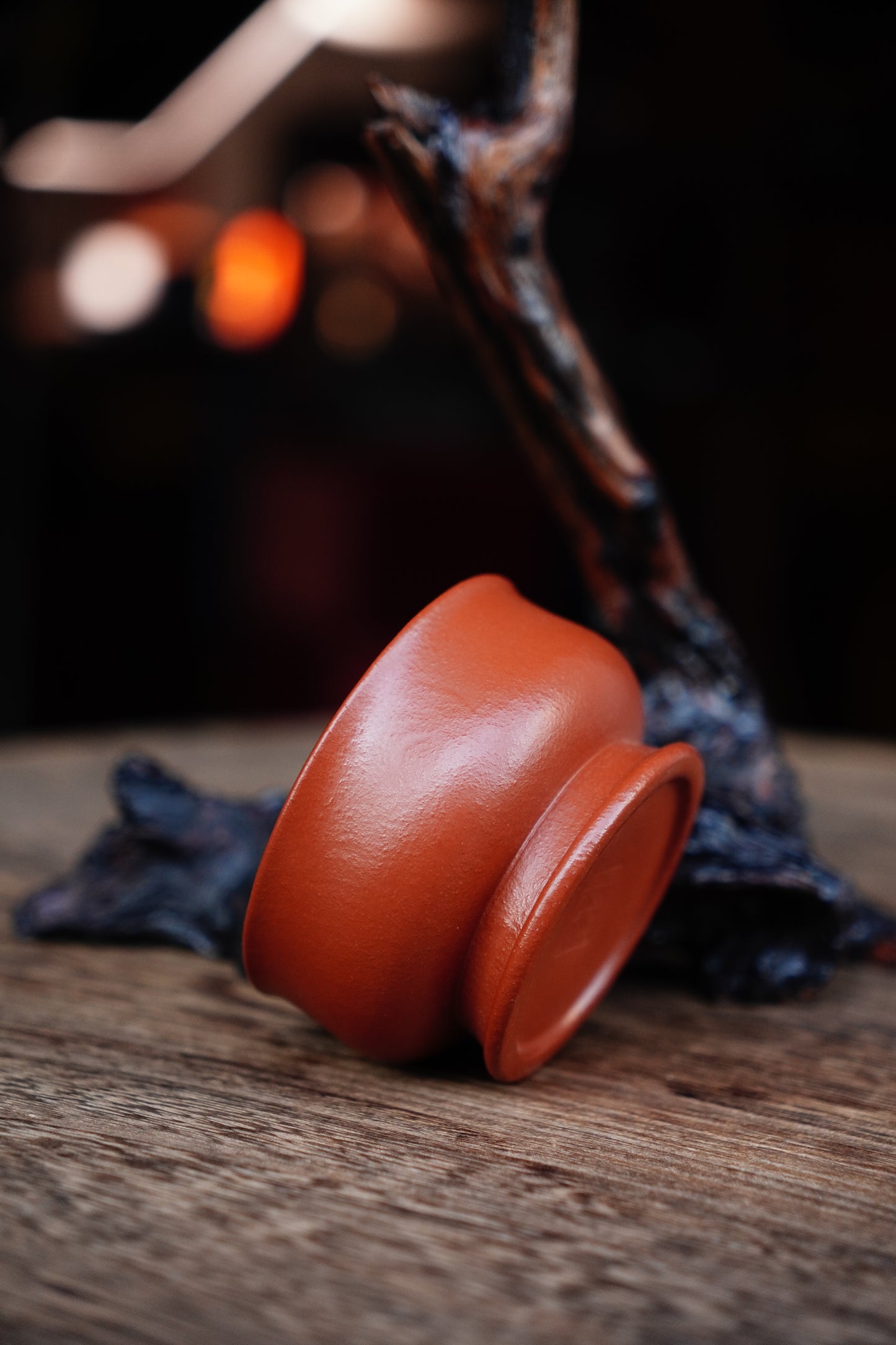 Antique-Style Zisha Teacup - Unglazed, Natural Clay Patina, Improves Tea Flavor 50ml