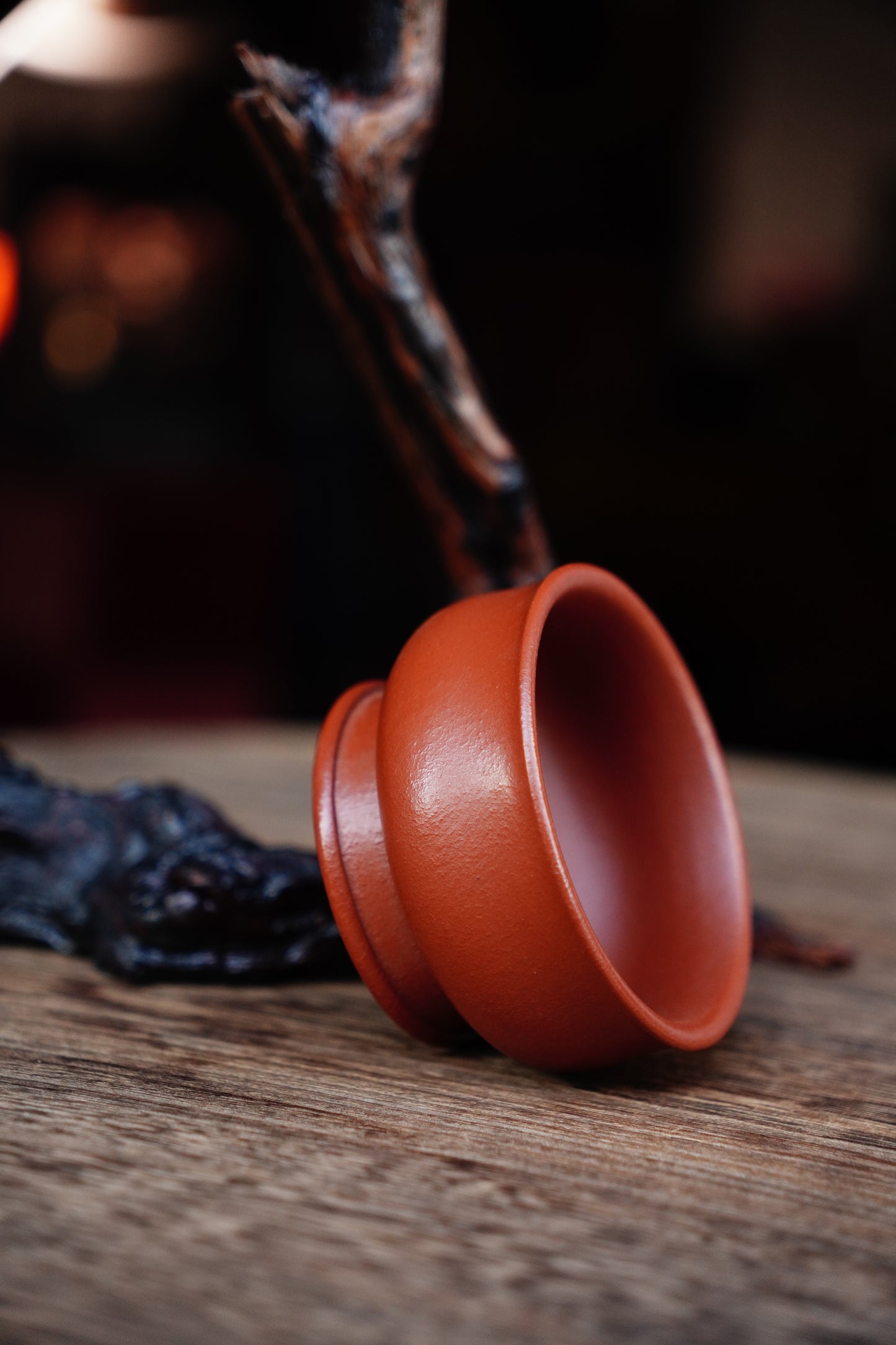 Antique-Style Zisha Teacup - Unglazed, Natural Clay Patina, Improves Tea Flavor 50ml