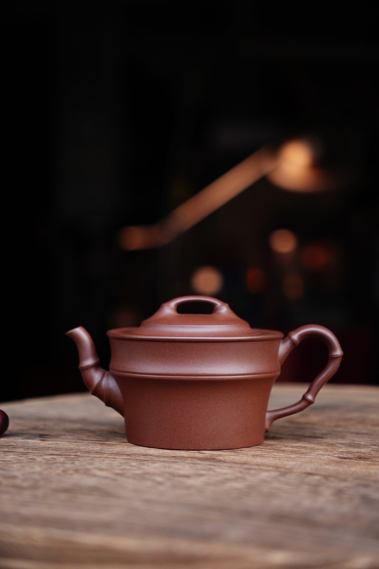 Handcrafted Bamboo Ceramic Bowl Teapot — Zen-inspired Tea Ceremony Set, Eco-Friendly Artisan Pottery for Japanese Chinese Tea Lovers 220ml