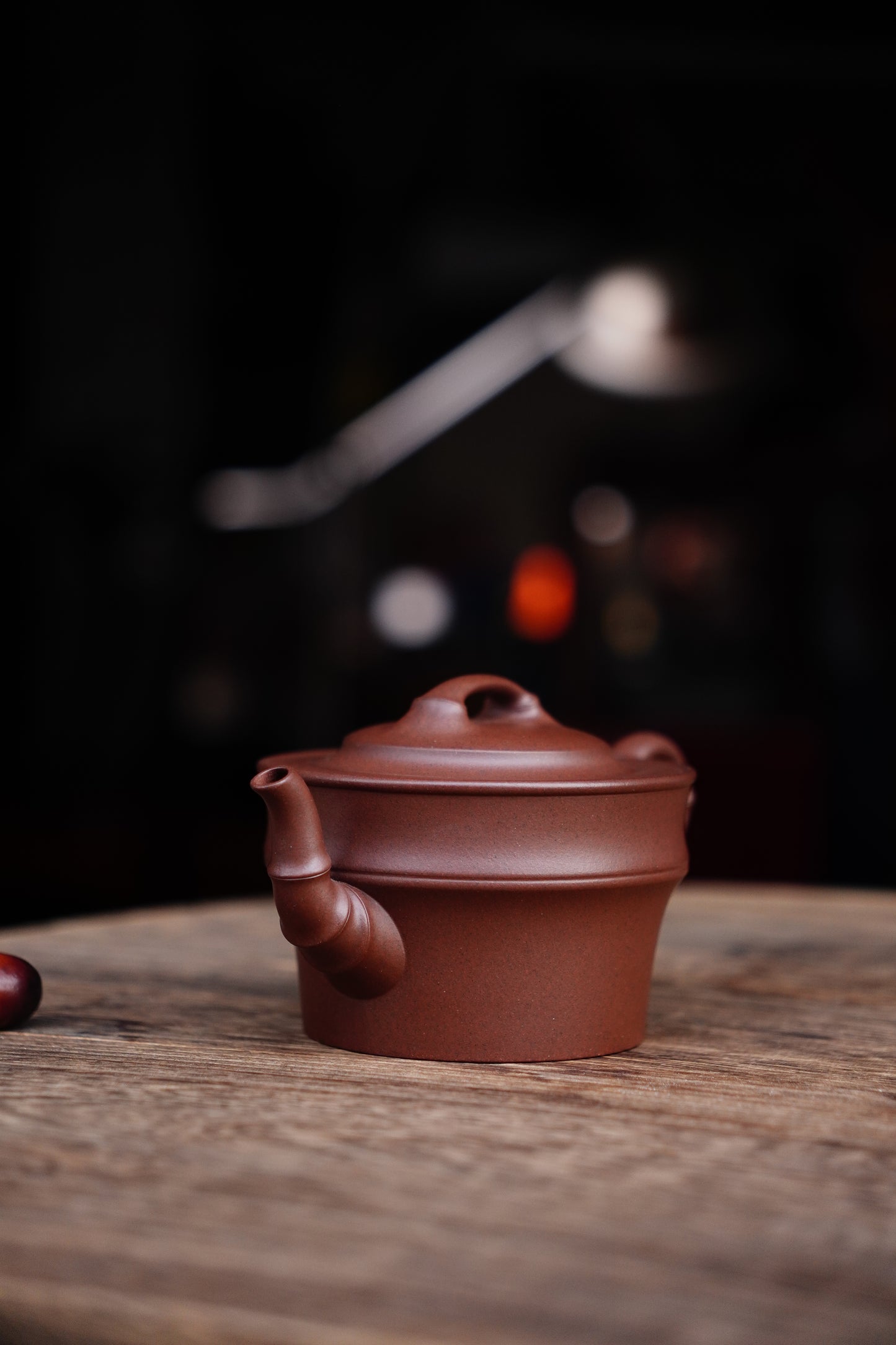 Handcrafted Bamboo Ceramic Bowl Teapot — Zen-inspired Tea Ceremony Set, Eco-Friendly Artisan Pottery for Japanese Chinese Tea Lovers 220ml