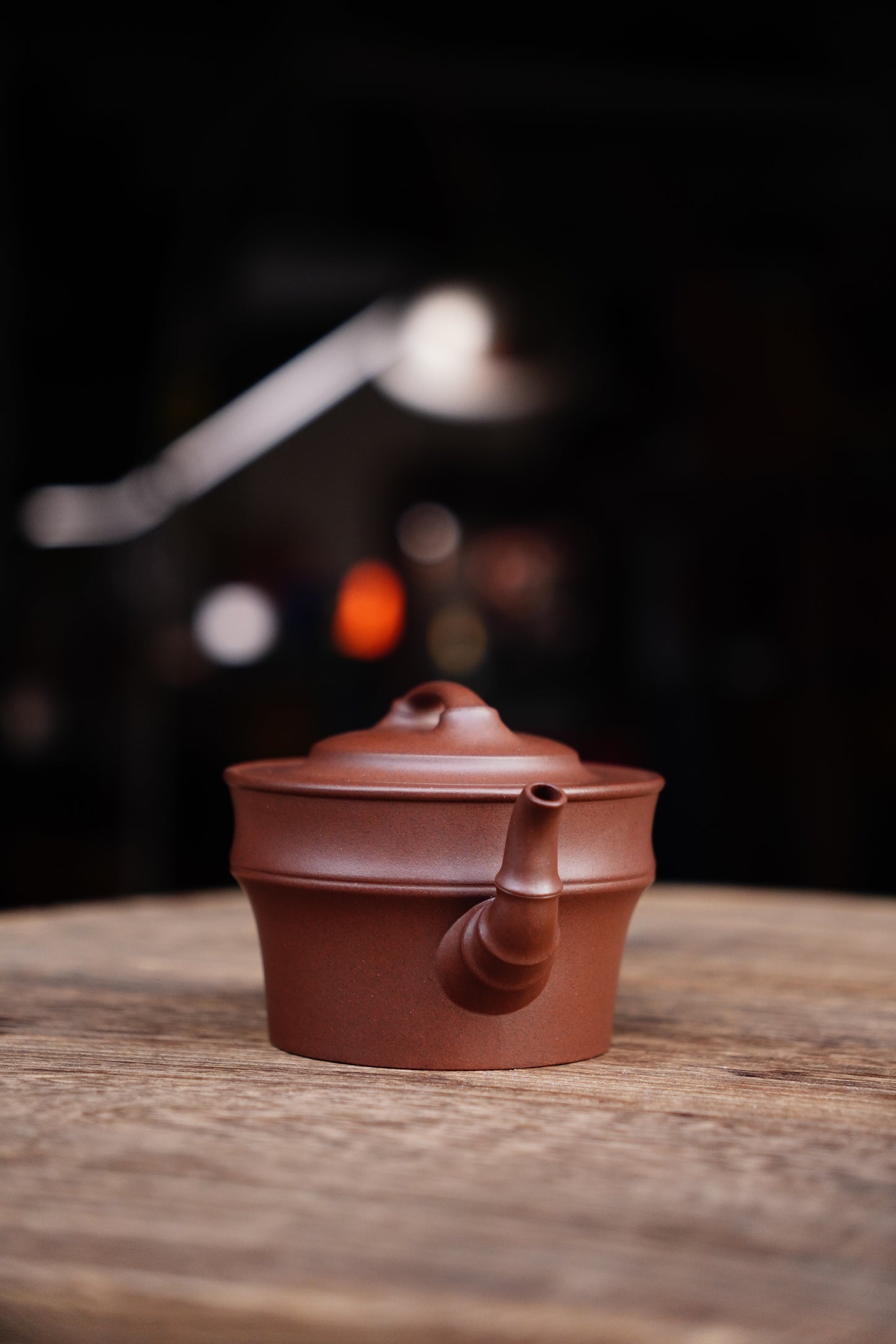 Handcrafted Bamboo Ceramic Bowl Teapot — Zen-inspired Tea Ceremony Set, Eco-Friendly Artisan Pottery for Japanese Chinese Tea Lovers 220ml