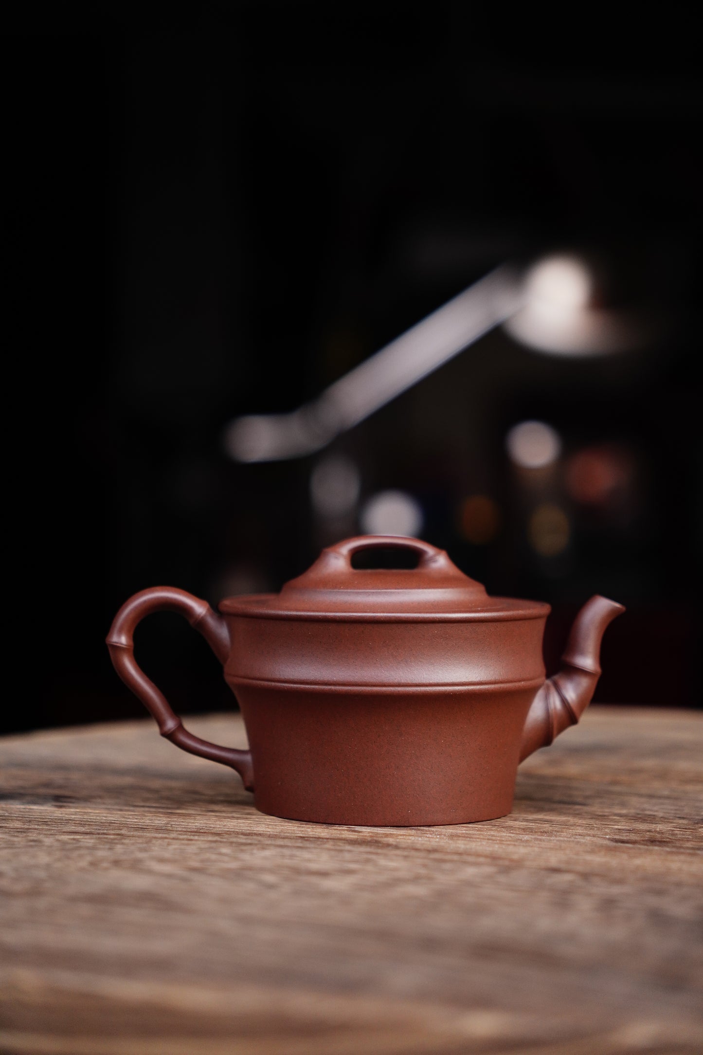Handcrafted Bamboo Ceramic Bowl Teapot — Zen-inspired Tea Ceremony Set, Eco-Friendly Artisan Pottery for Japanese Chinese Tea Lovers 220ml