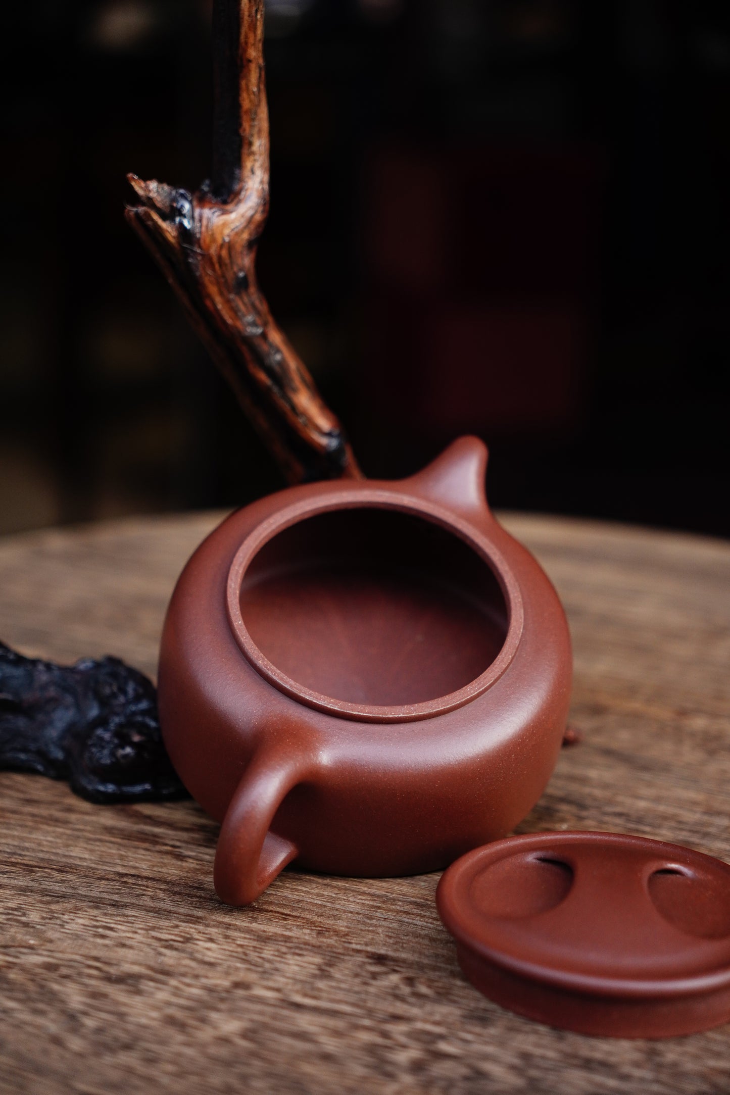 Full Handmade Niugailianzi Teapot Purple Clay 280ml