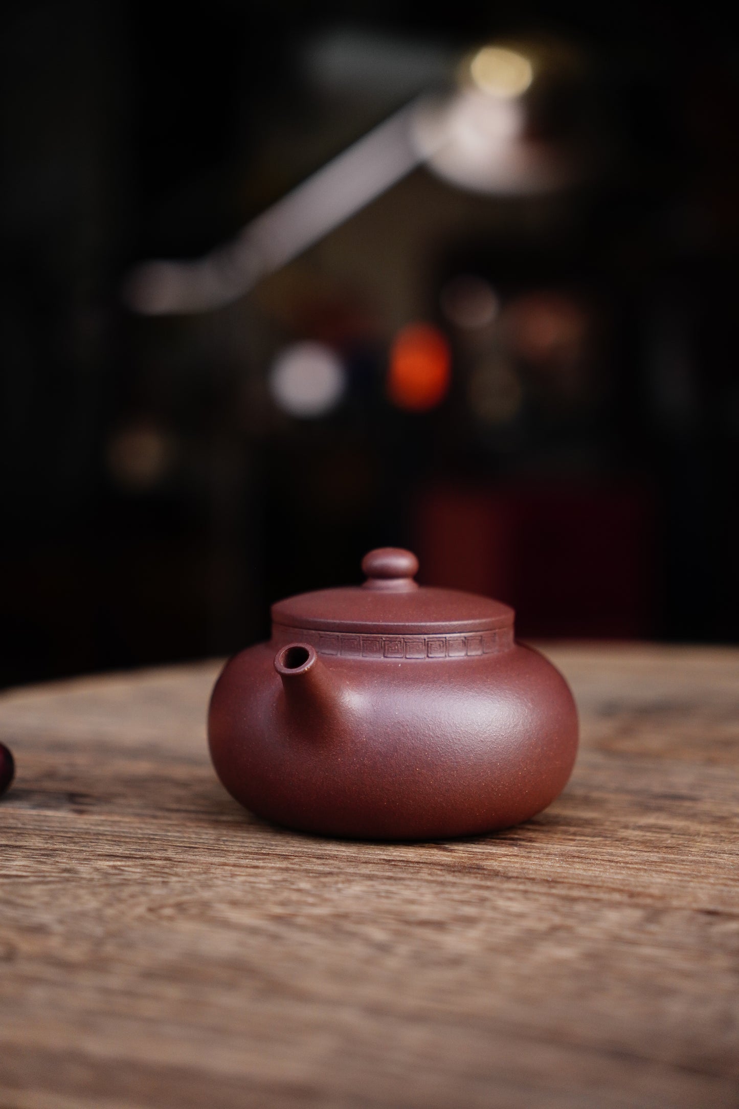Handmade purple clay pingan teapot 170ml