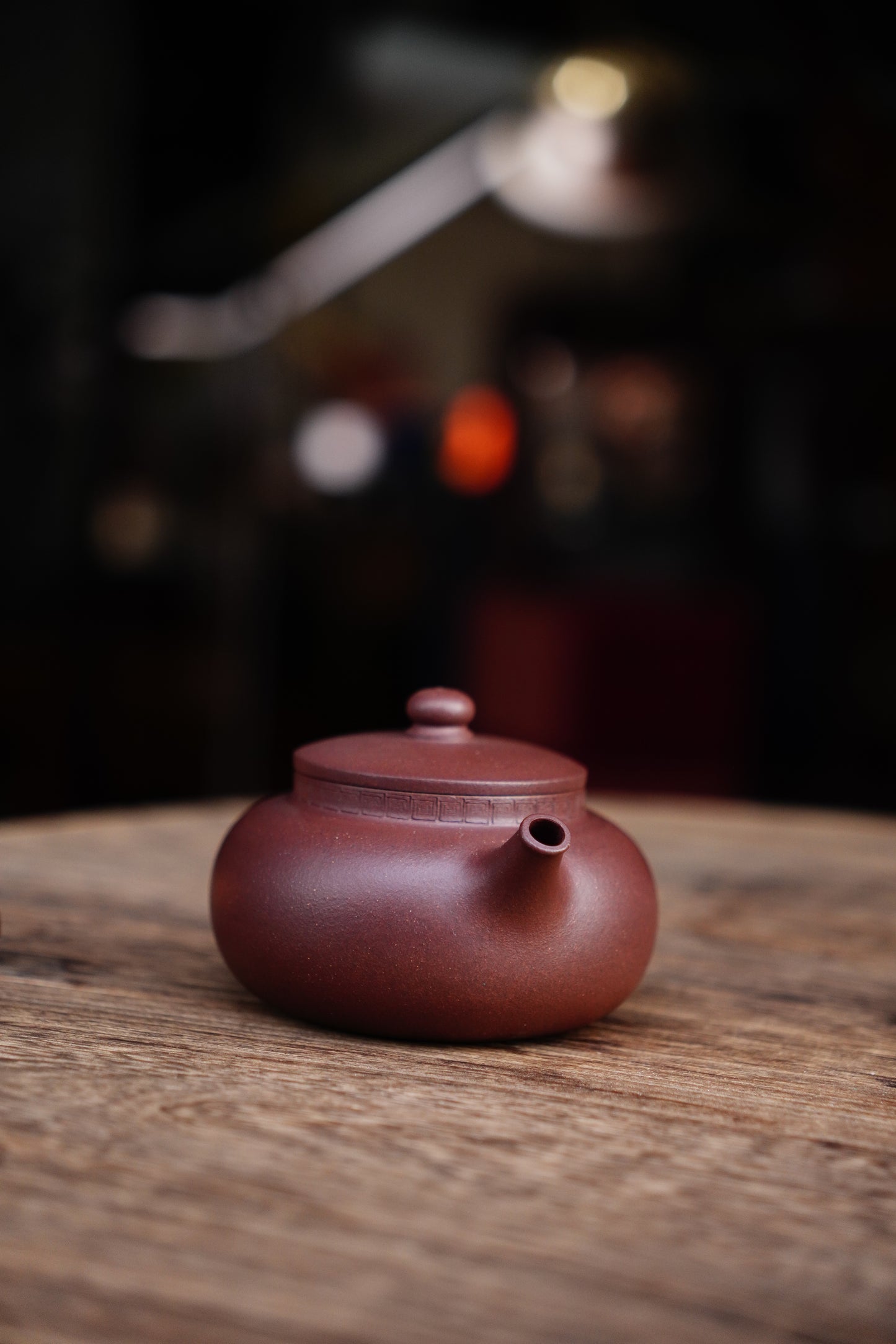 Handmade purple clay pingan teapot 170ml