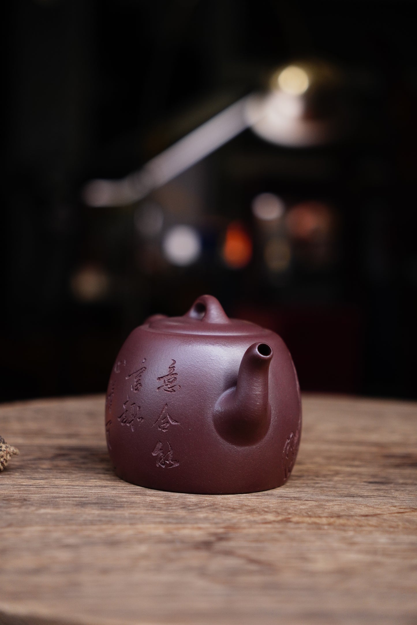 Full Handmade Handuo teapot purple clay 310ml