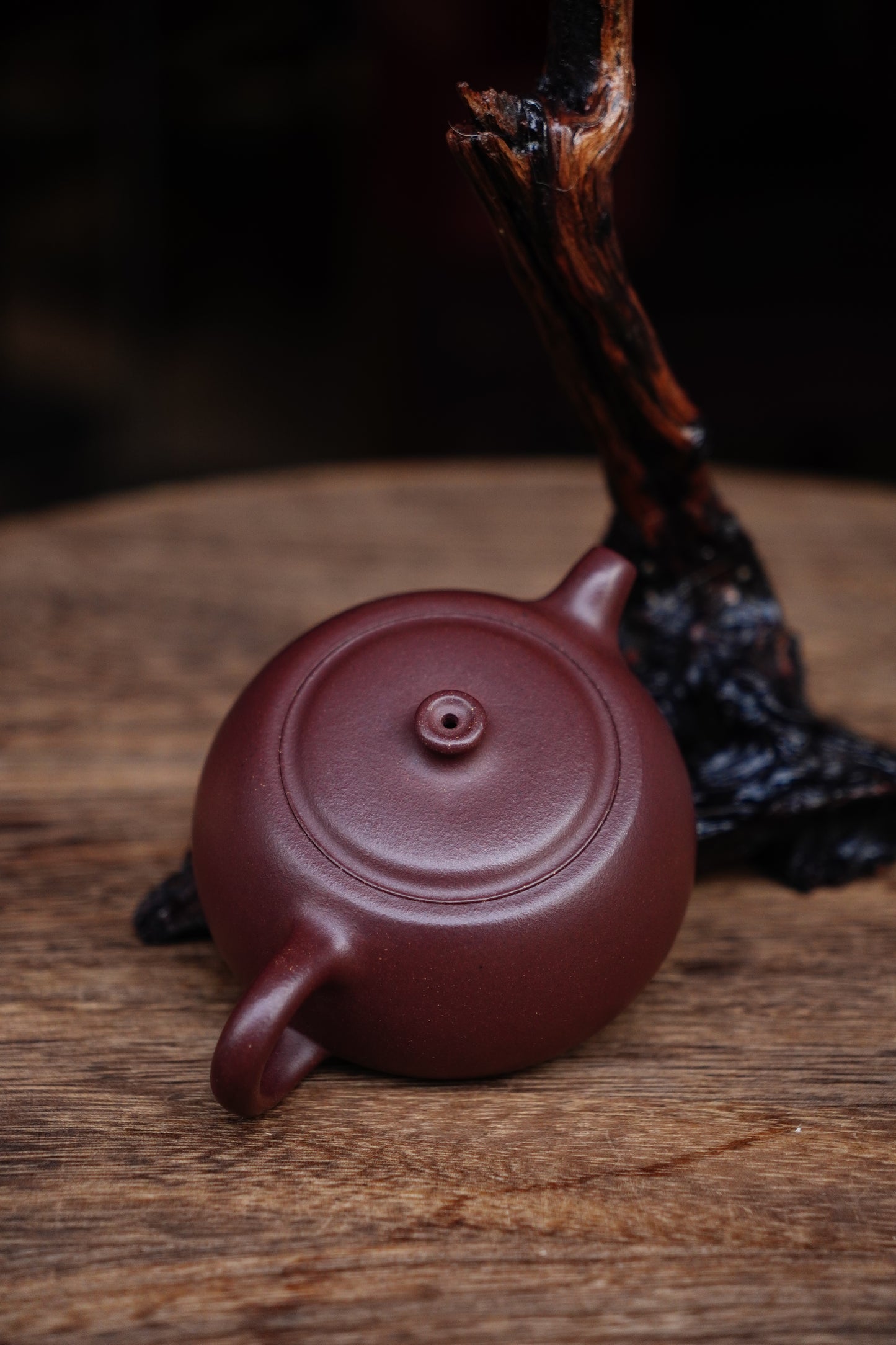 Full-Handmade Tangshi Jinglan teapot, purple clay, 200ml Collectible Zen Traditional Chinese Tea Art