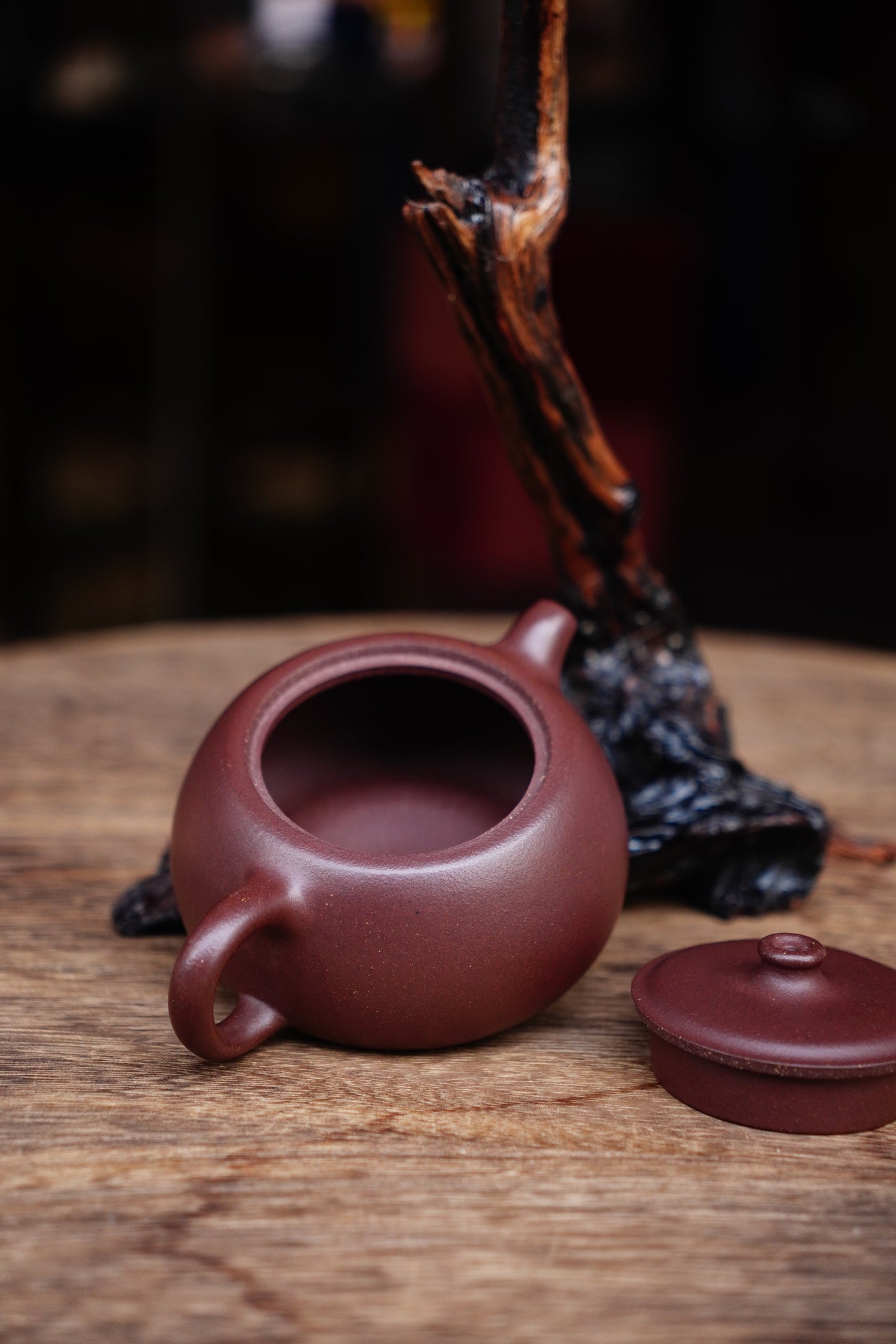 Full-Handmade Tangshi Jinglan teapot, purple clay, 200ml Collectible Zen Traditional Chinese Tea Art