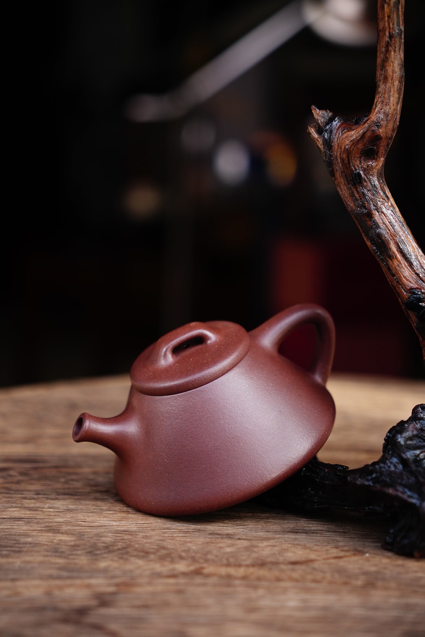 Handmade wenpiao teapot, Purple clay 170ml