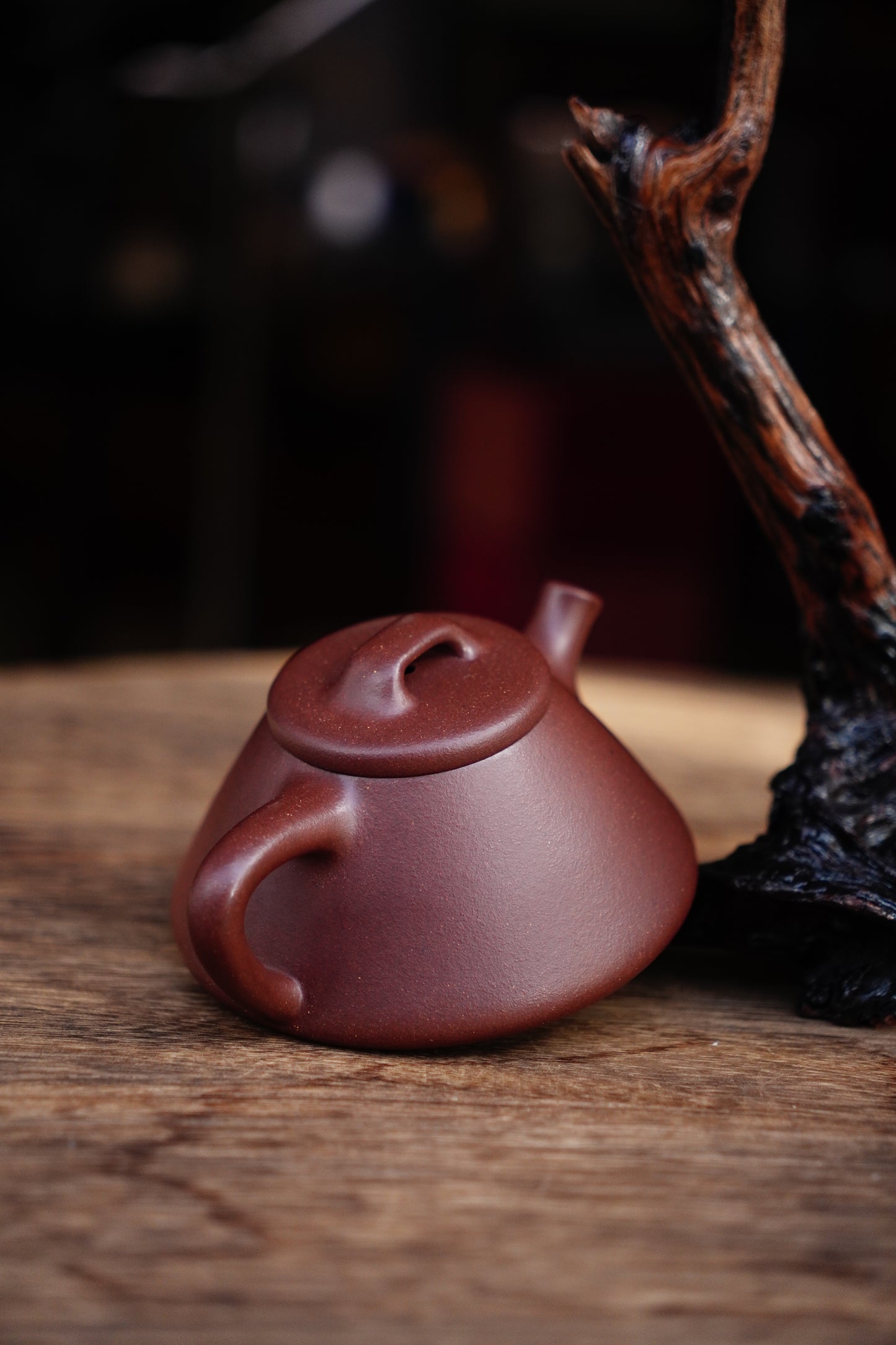 Handmade wenpiao teapot, Purple clay 170ml