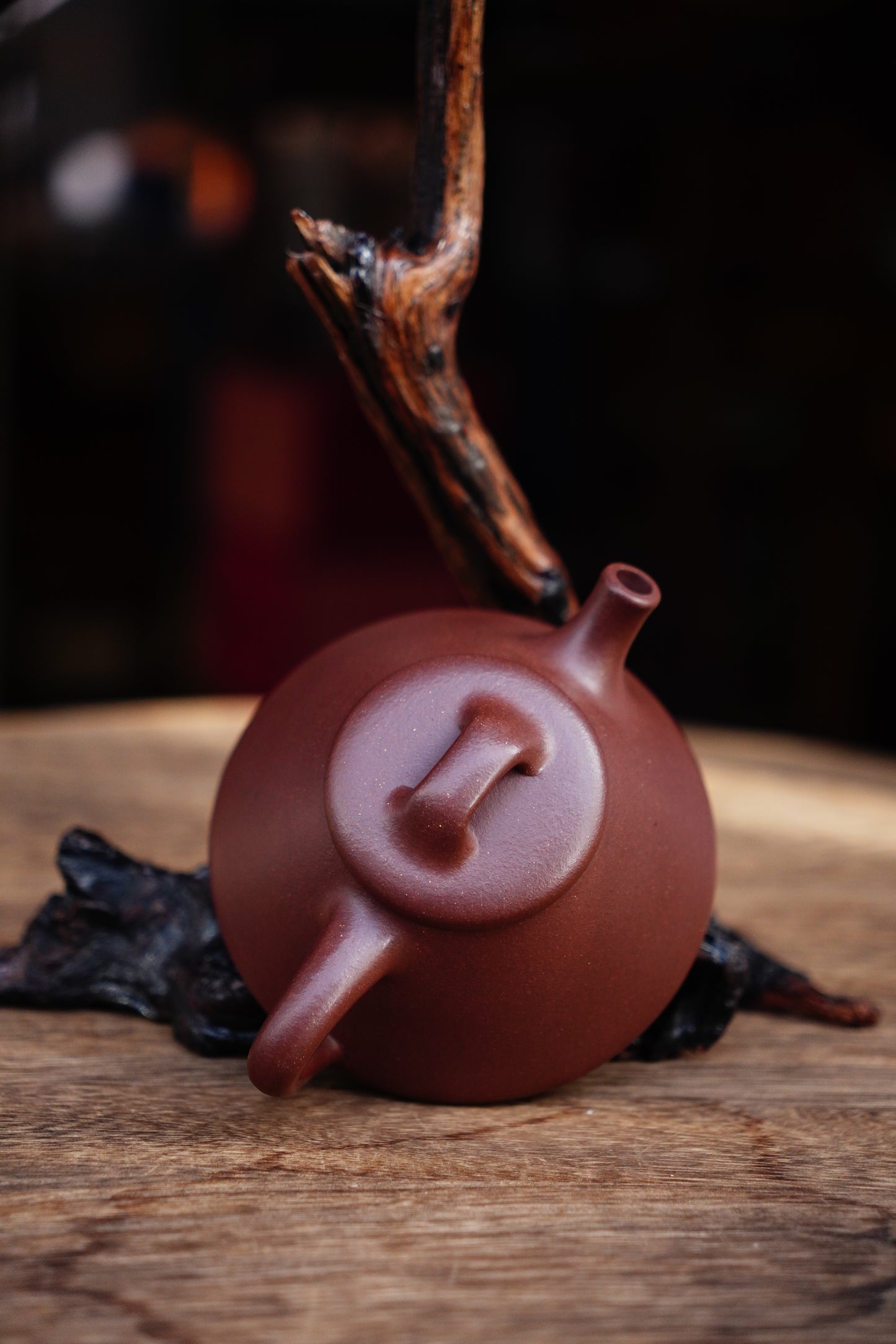 Handmade wenpiao teapot, Purple clay 170ml