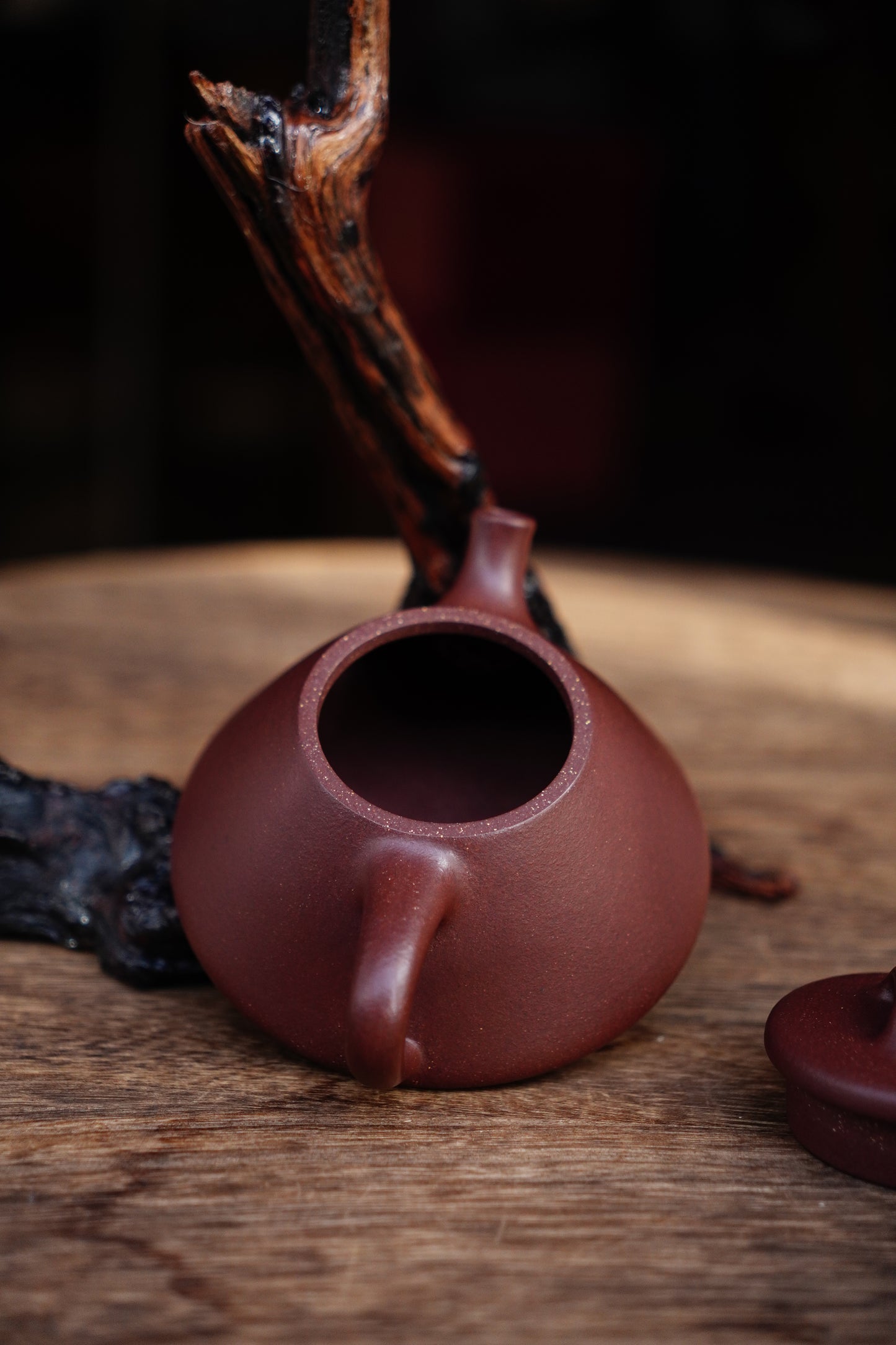 Handmade wenpiao teapot, Purple clay 170ml