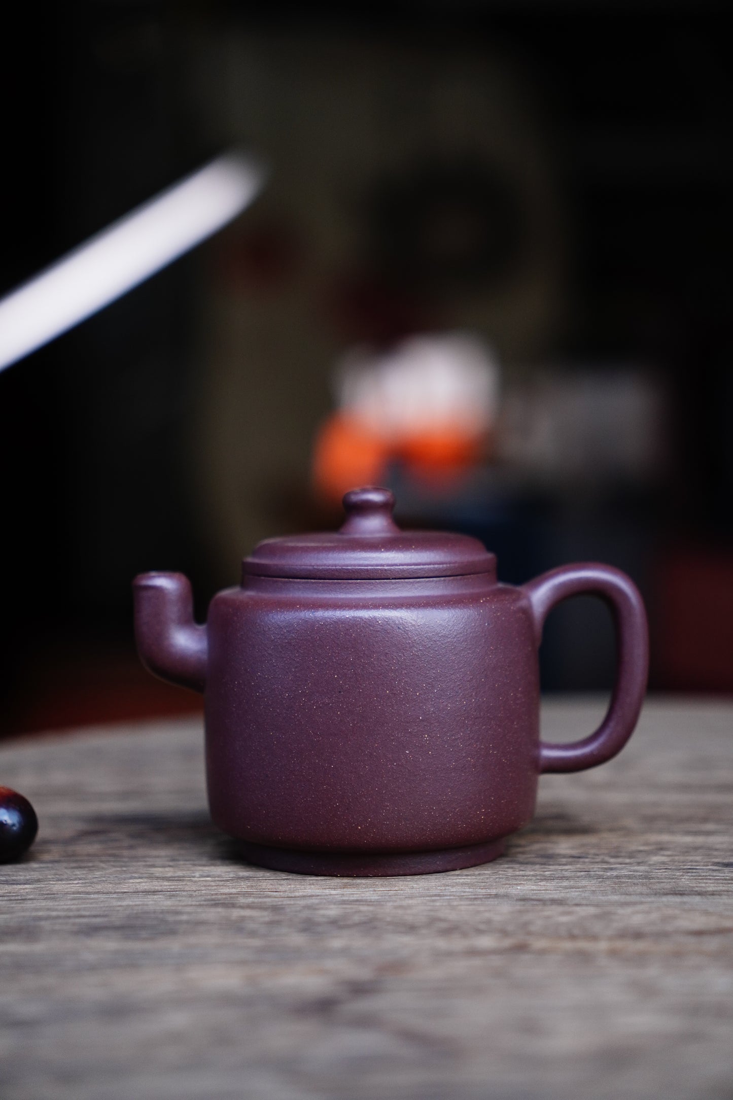 Handmade molin teapot, Purple clay 210ml, Ceramic, pottery, Zen Gongfu tea