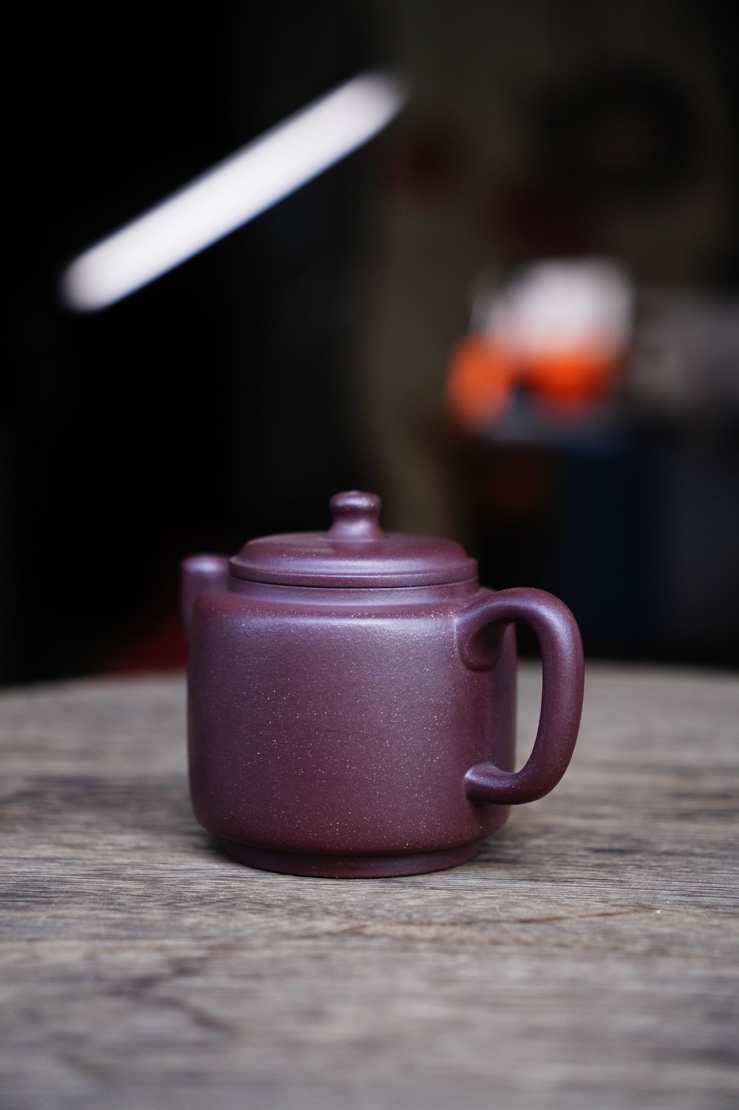 Handmade molin teapot, Purple clay 210ml, Ceramic, pottery, Zen Gongfu tea