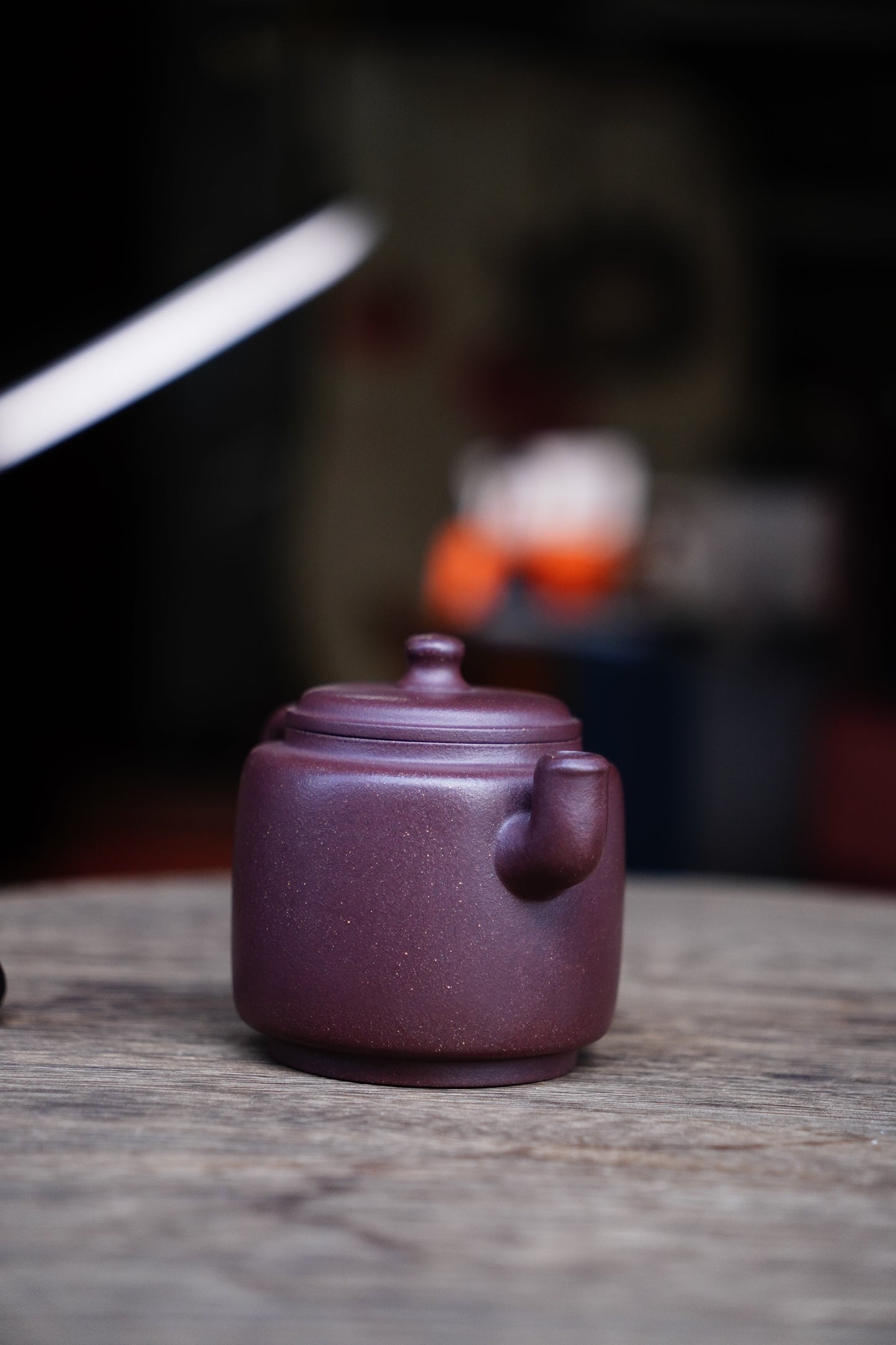 Handmade molin teapot, Purple clay 210ml, Ceramic, pottery, Zen Gongfu tea