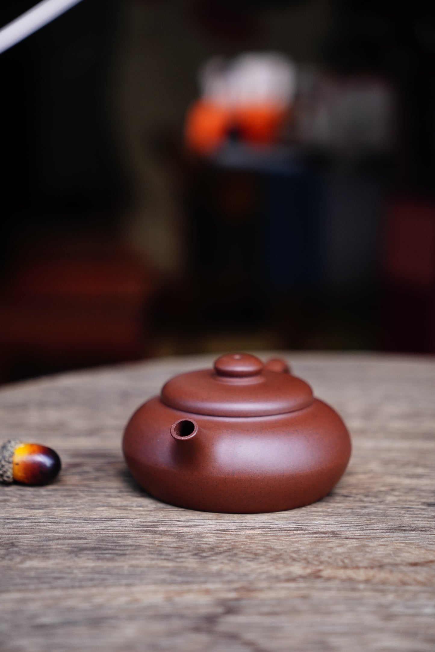 Handmade Hehuan teapot Zisha Yixing clay purple clay 160ml ceramic pottery, gonfu tea, Zen