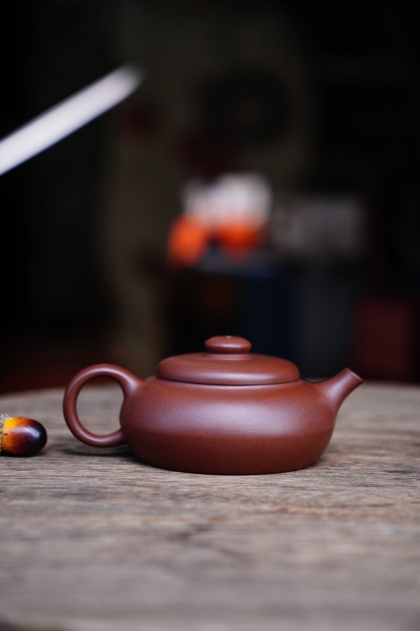 Handmade Hehuan teapot Zisha Yixing clay purple clay 160ml ceramic pottery, gonfu tea, Zen