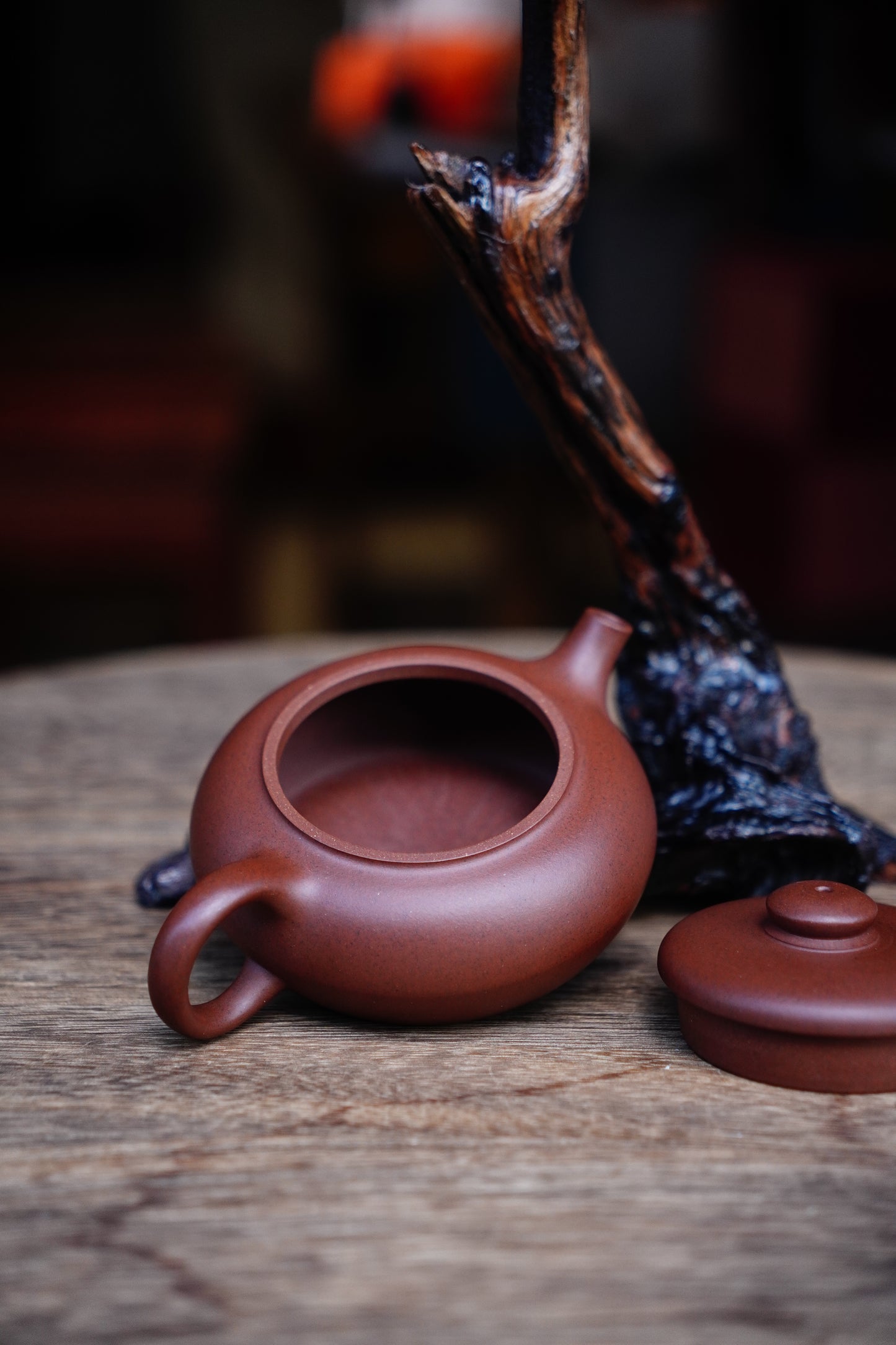 Handmade Hehuan teapot Zisha Yixing clay purple clay 160ml ceramic pottery, gonfu tea, Zen